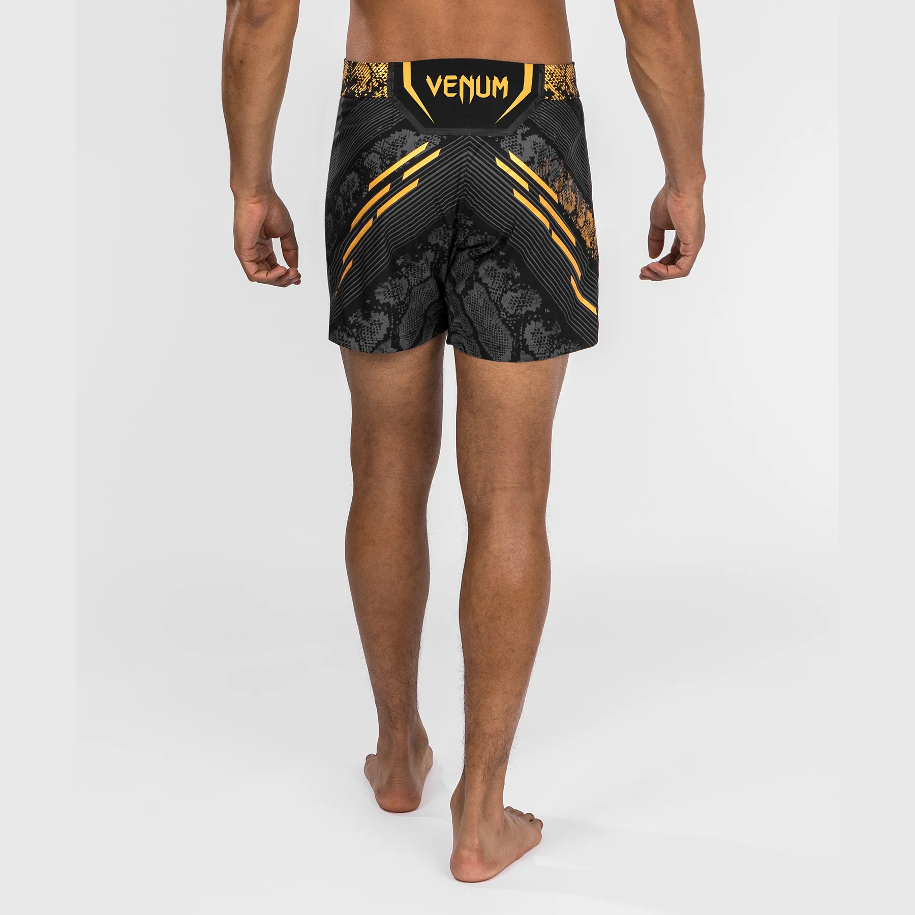 UFC Adrenaline by Venum Personalized Authentic Fight Night Men's Fight Short - Short Fit - Black/Gold - Image 7