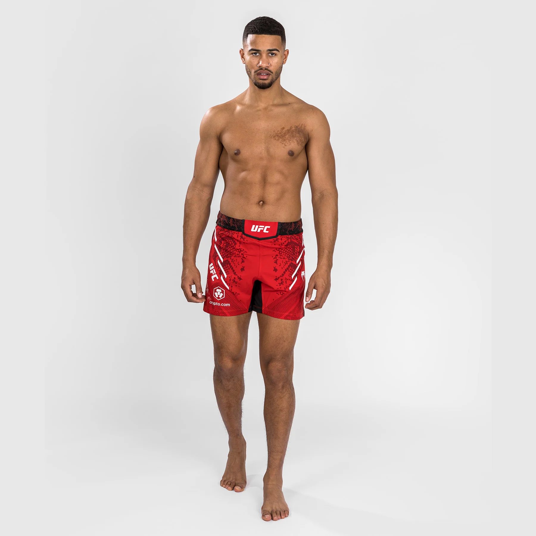 UFC Adrenaline by Venum Personalized Authentic Fight Night Men's Fight Short - Short Fit - Red - Image 2