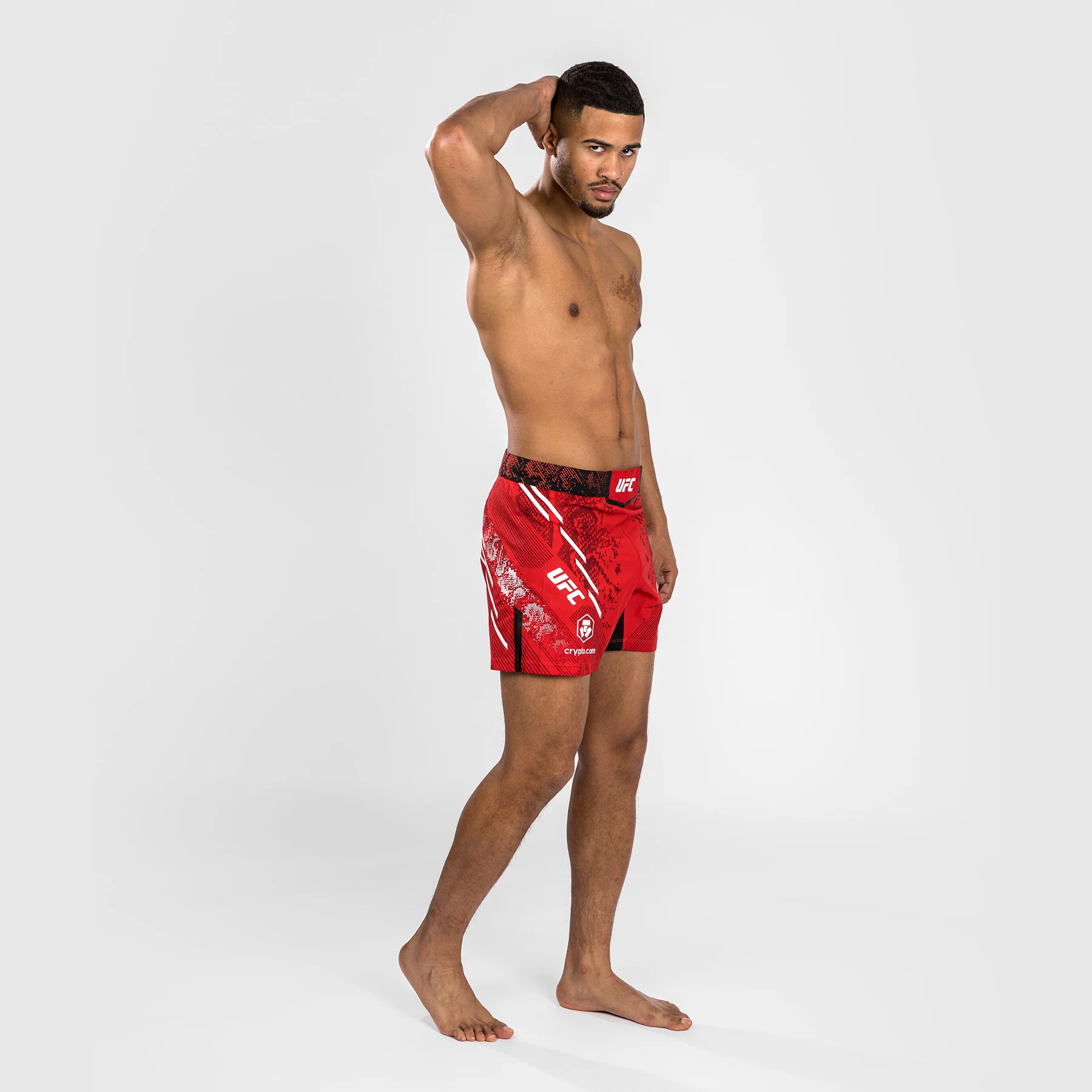 UFC Adrenaline by Venum Personalized Authentic Fight Night Men's Fight Short - Short Fit - Red - Image 3