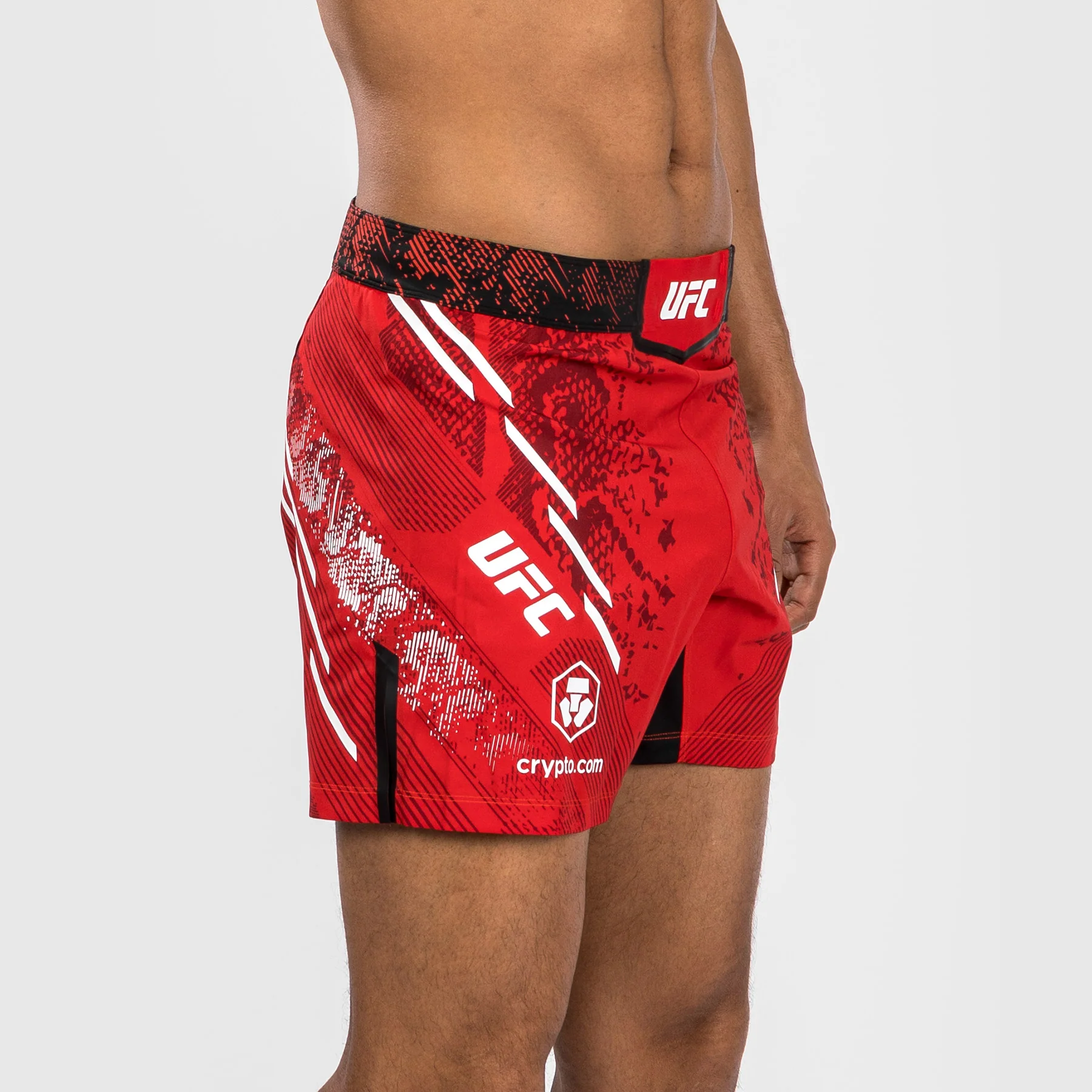 UFC Adrenaline by Venum Personalized Authentic Fight Night Men's Fight Short - Short Fit - Red - Image 4