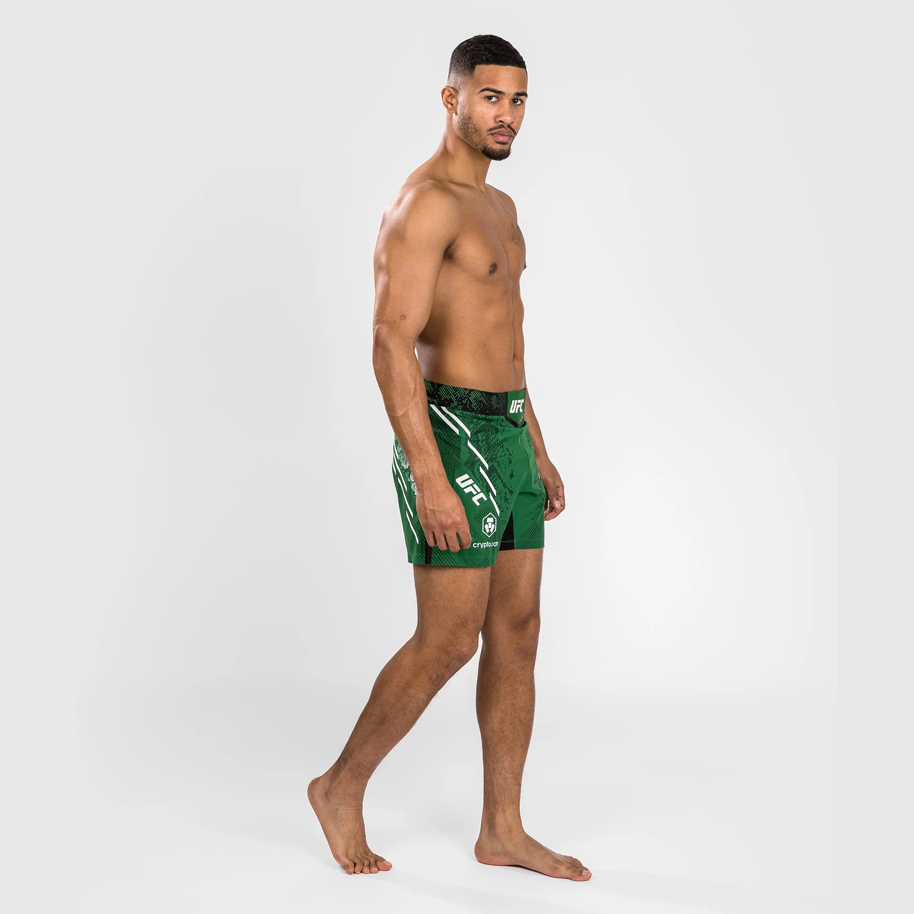 UFC Adrenaline by Venum Personalized Authentic Fight Night Men's Fight Short - Short Fit - Green - Image 2