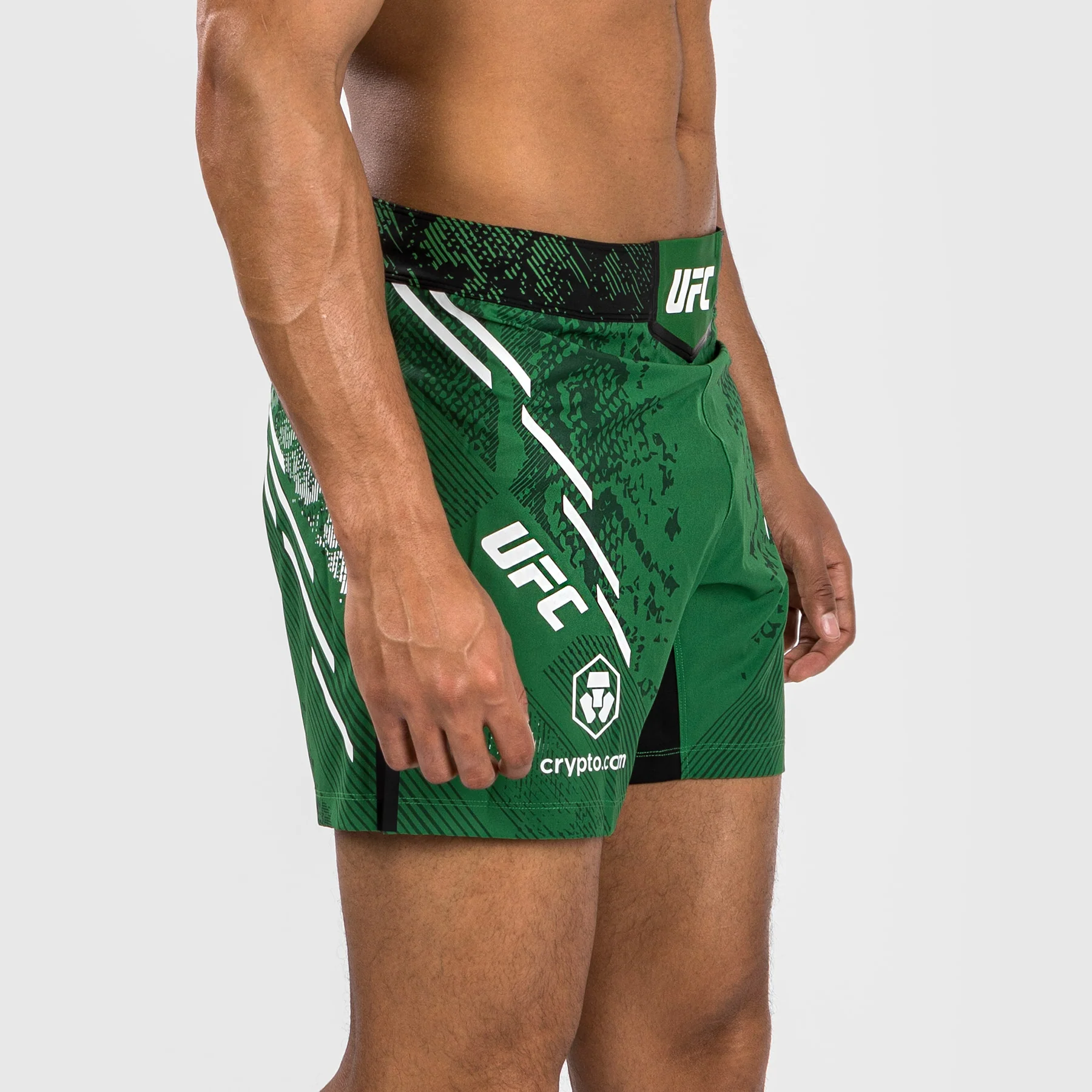 UFC Adrenaline by Venum Personalized Authentic Fight Night Men's Fight Short - Short Fit - Green - Image 4