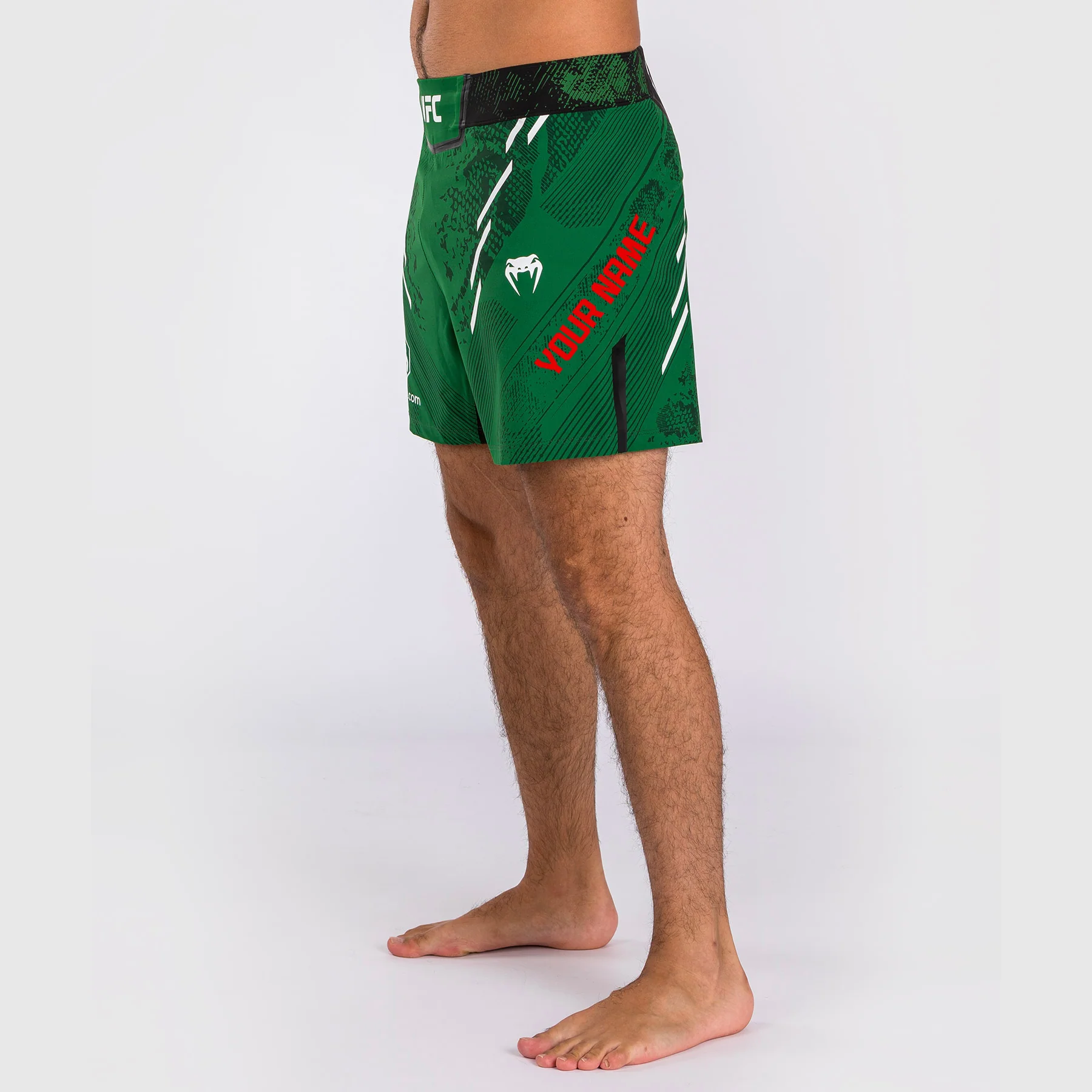 UFC Adrenaline by Venum Personalized Authentic Fight Night Men's Fight Short - Short Fit - Green - Image 7
