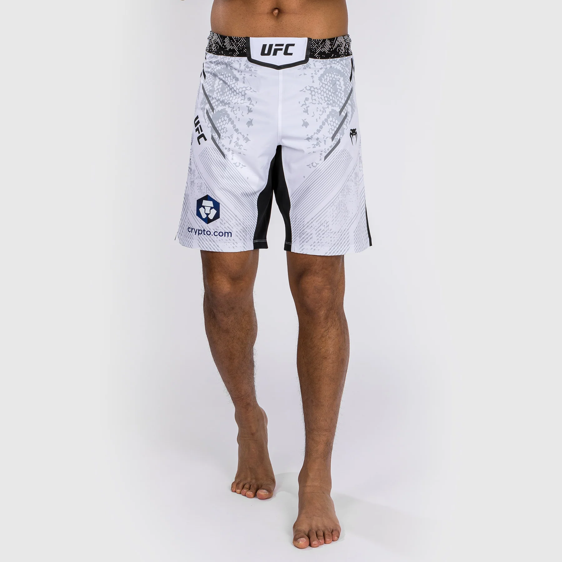 UFC Adrenaline by Venum Personalized Authentic Fight Night Men's Fight Short - Long Fit - White - Image 3