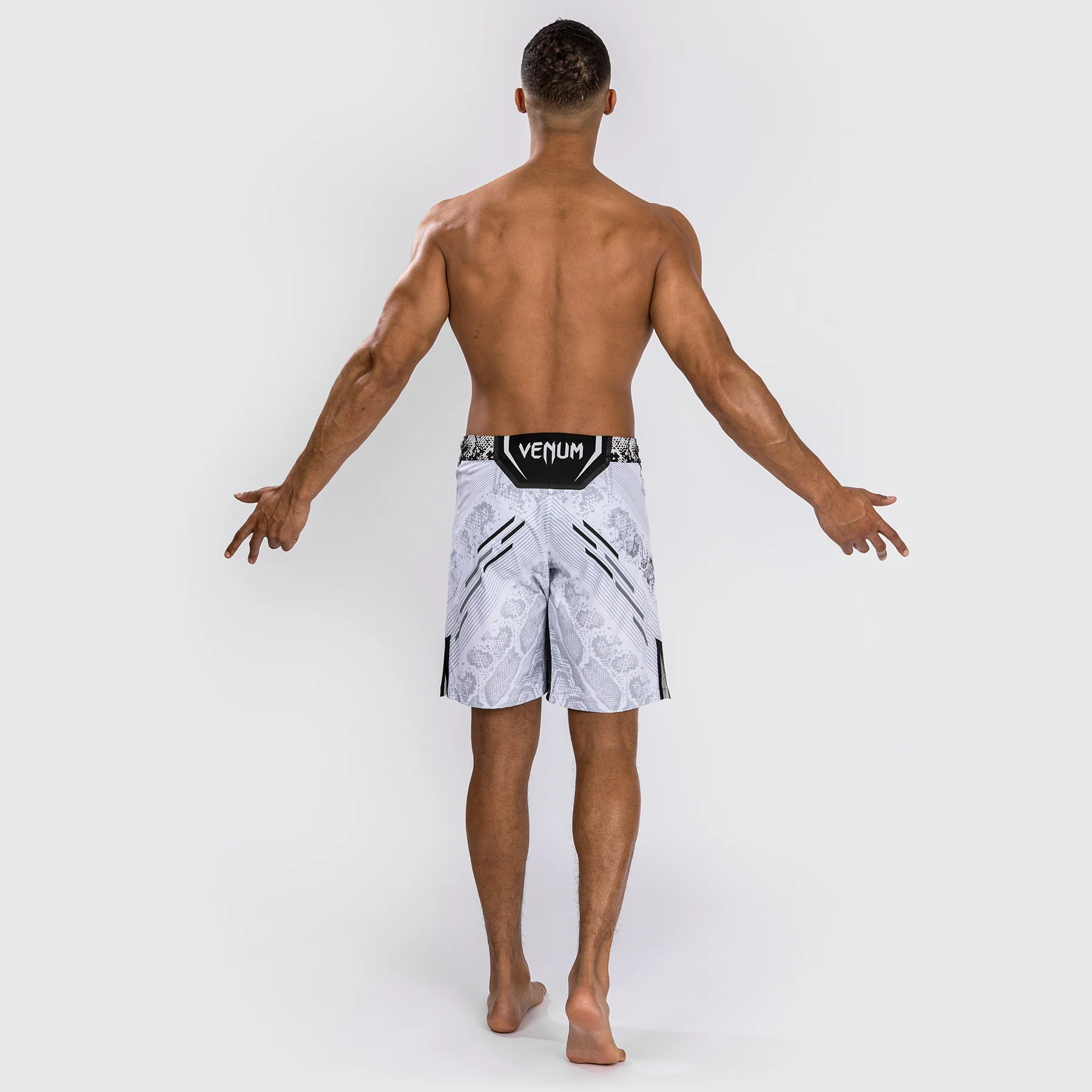 UFC Adrenaline by Venum Personalized Authentic Fight Night Men's Fight Short - Long Fit - White - Image 6