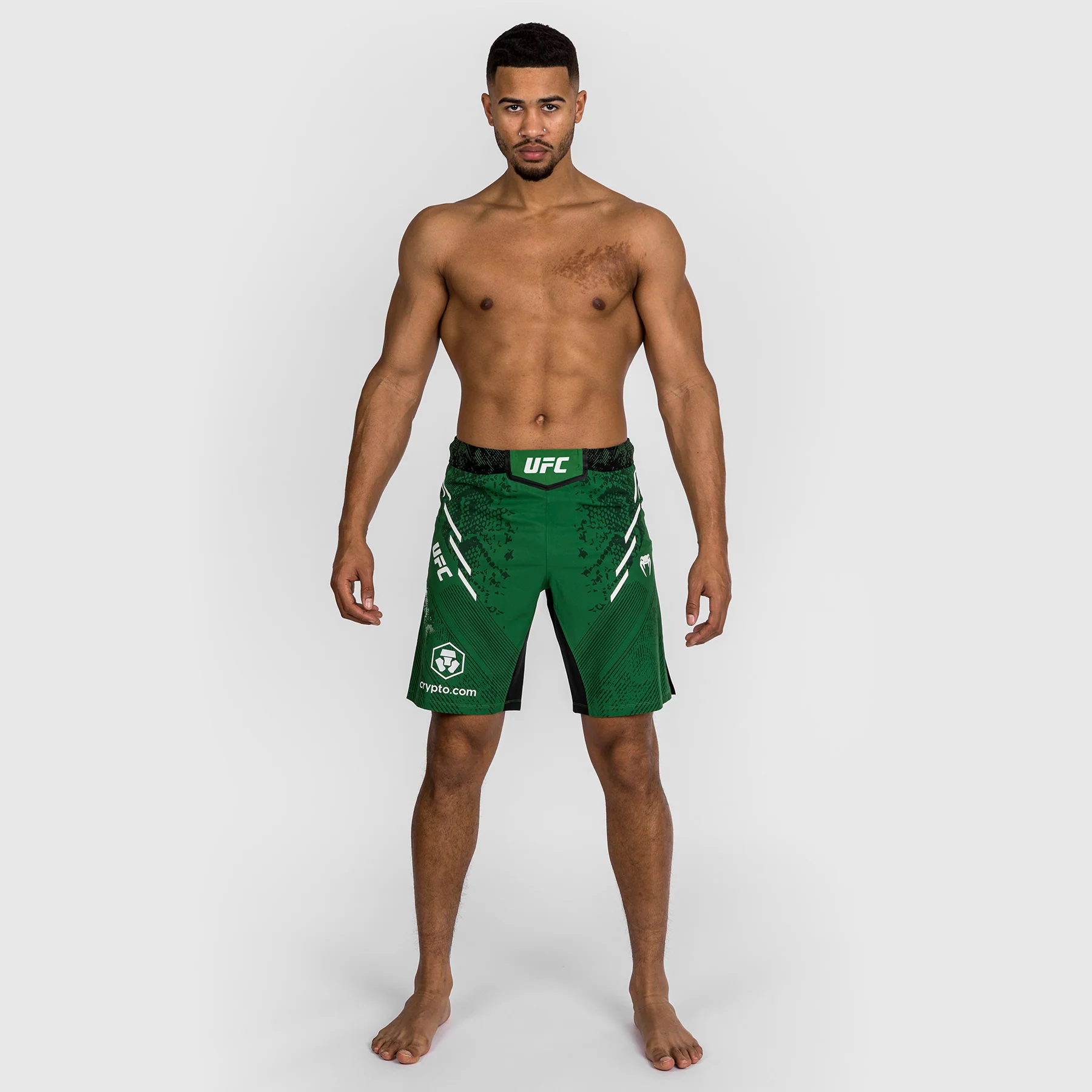 UFC Adrenaline by Venum Personalized Authentic Fight Night Men's Fight Short - Long Fit - Green - Image 4