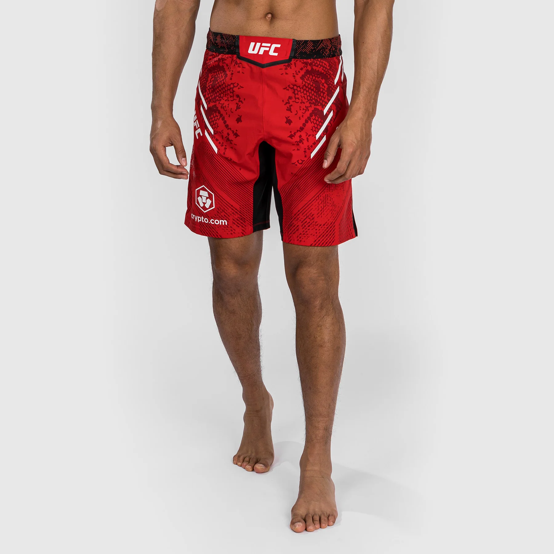 UFC Adrenaline by Venum Personalized Authentic Fight Night Men's Fight Short - Long Fit - Red - Image 2