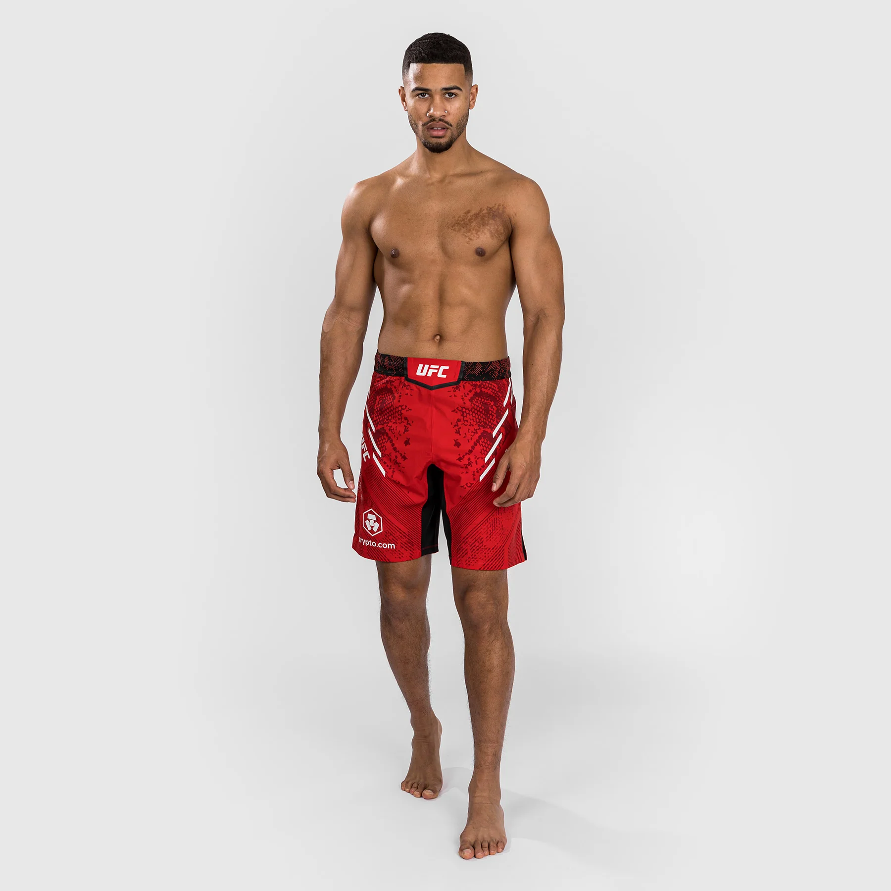 UFC Adrenaline by Venum Personalized Authentic Fight Night Men's Fight Short - Long Fit - Red - Image 3