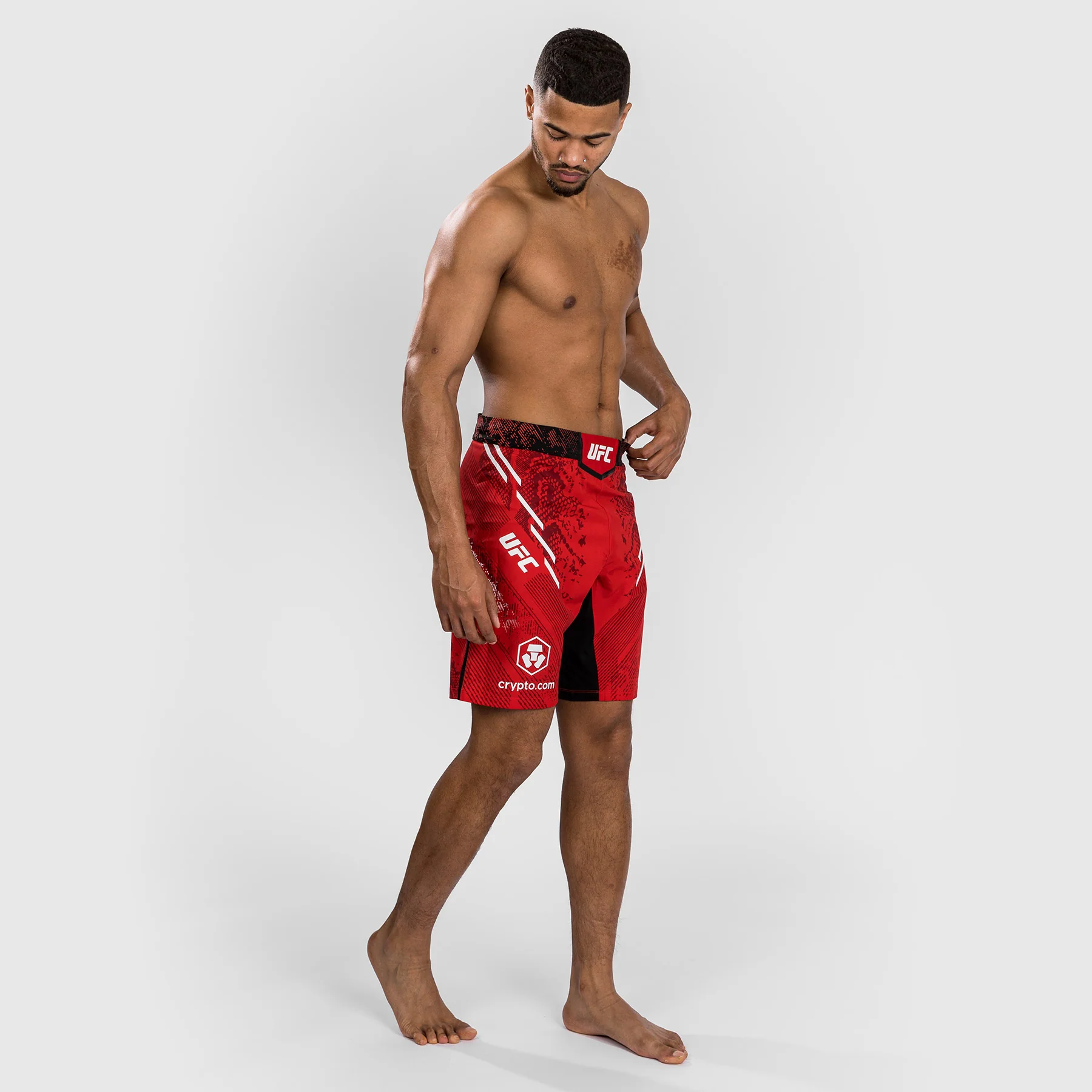 UFC Adrenaline by Venum Personalized Authentic Fight Night Men's Fight Short - Long Fit - Red - Image 4