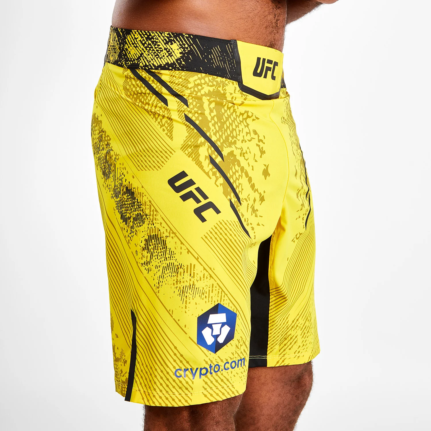 UFC Adrenaline by Venum Personalized Authentic Fight Night Men's Fight Short - Long Fit - Yellow - Image 5