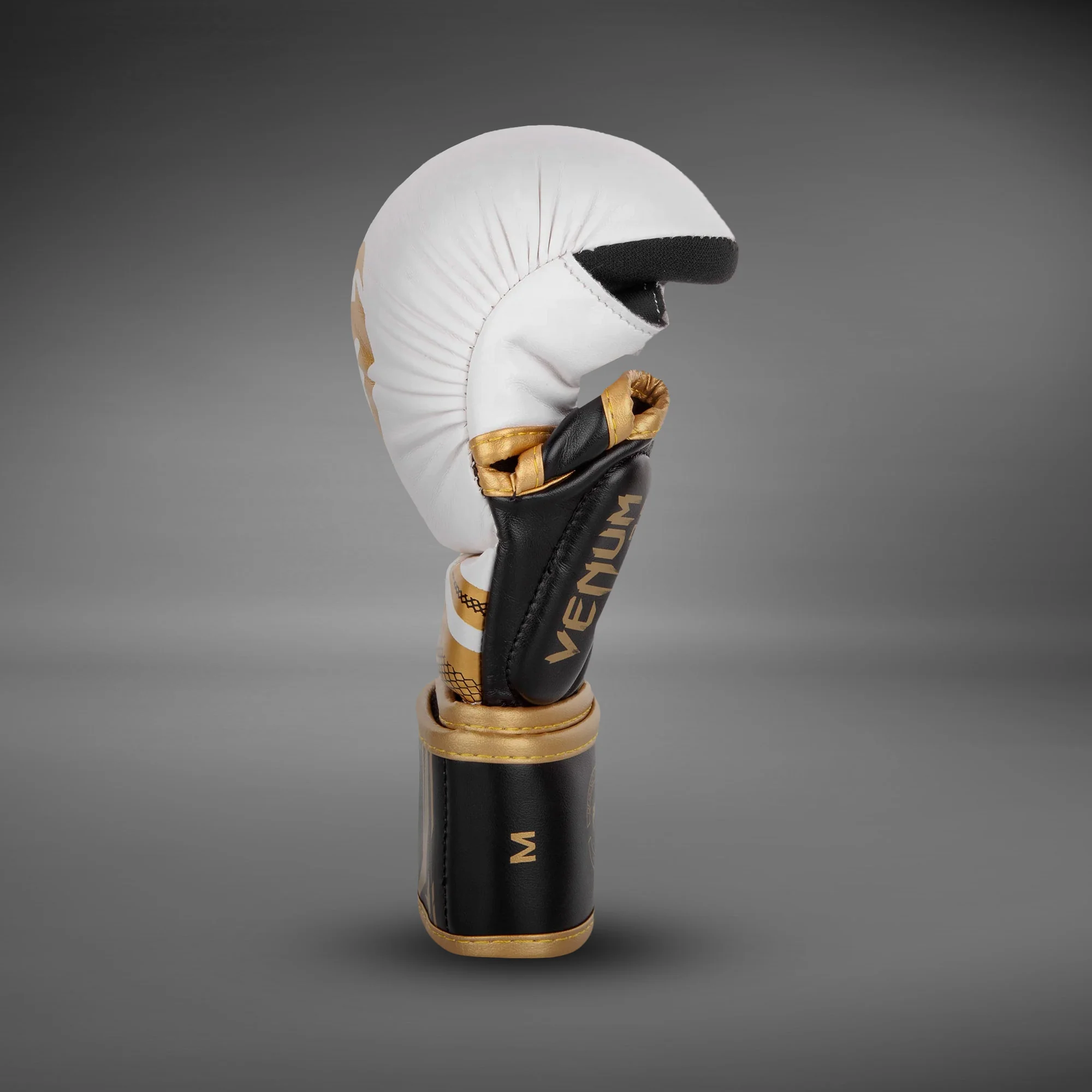 Venum Challenger 3.0 Sparring Gloves - White/Black/Gold - Image 3