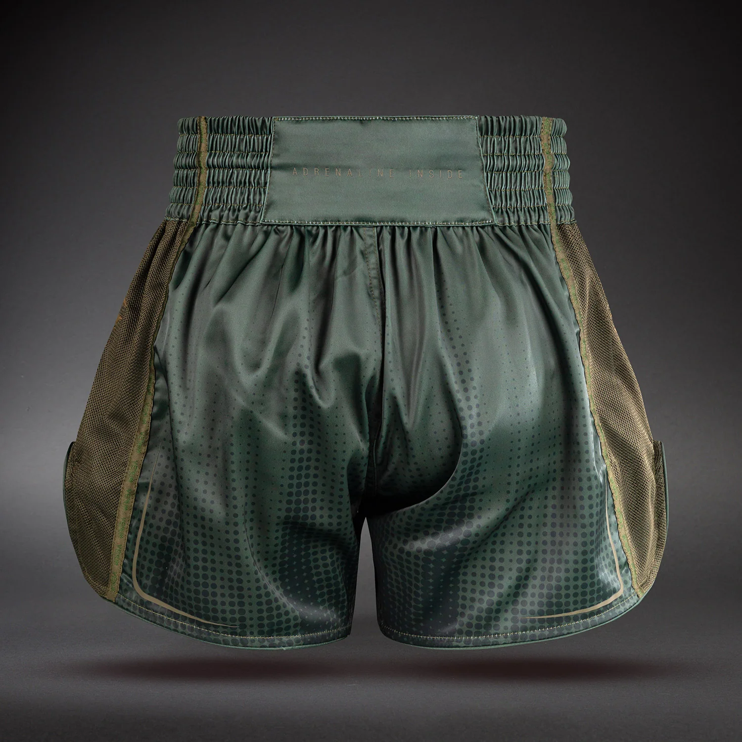 Venum Stealth Muay Thai Shorts - Khaki/Dark Green - Image 3
