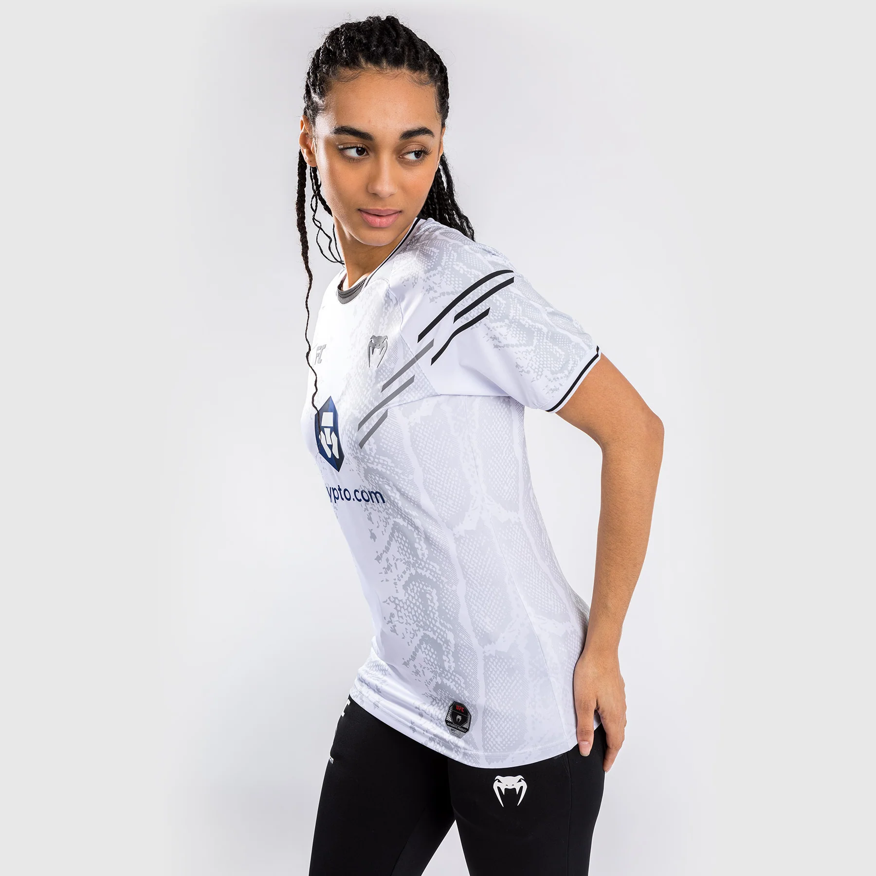 UFC Adrenaline by Venum Personalized Authentic Fight Night Women's Walkout Jersey - White - Image 4