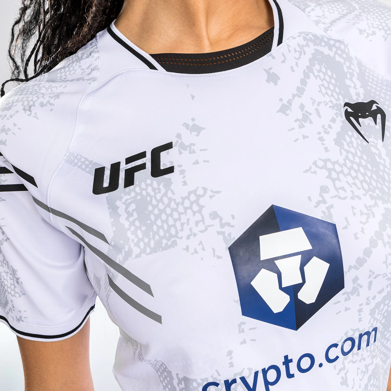 UFC Adrenaline by Venum Personalized Authentic Fight Night Women's Walkout Jersey - White - Image 9