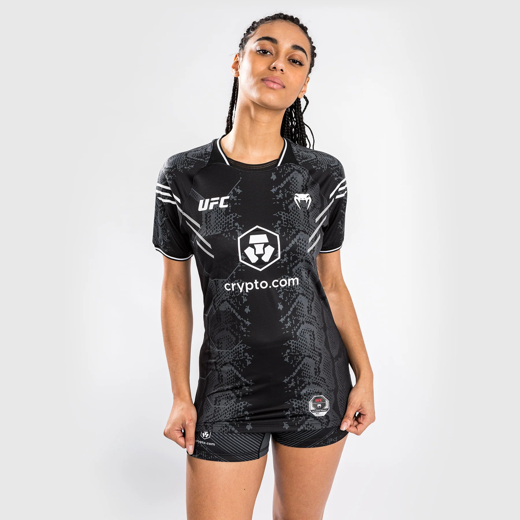 UFC Adrenaline by Venum Personalized Authentic Fight Night Women's Walkout Jersey - Black - Image 3