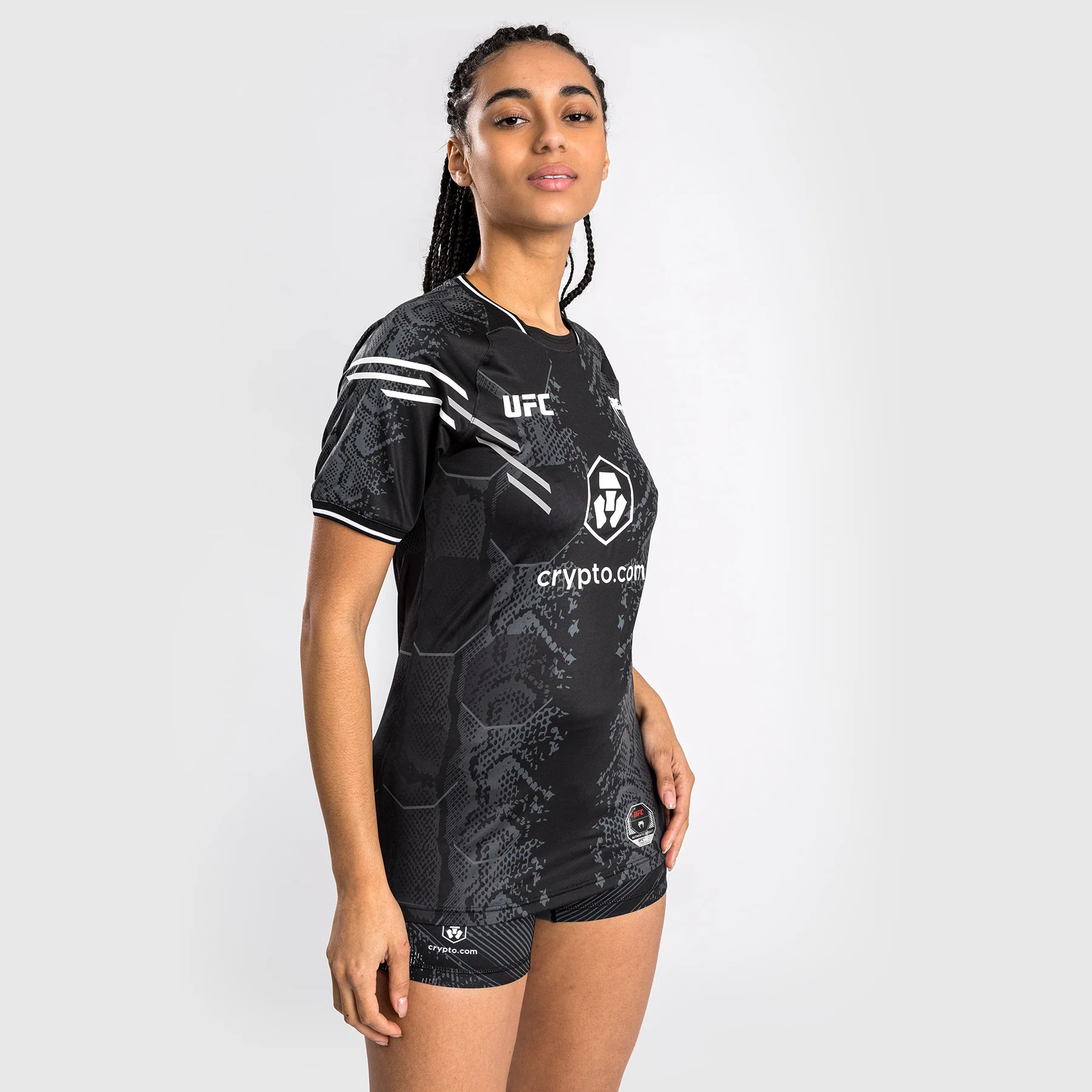 UFC Adrenaline by Venum Personalized Authentic Fight Night Women's Walkout Jersey - Black - Image 4