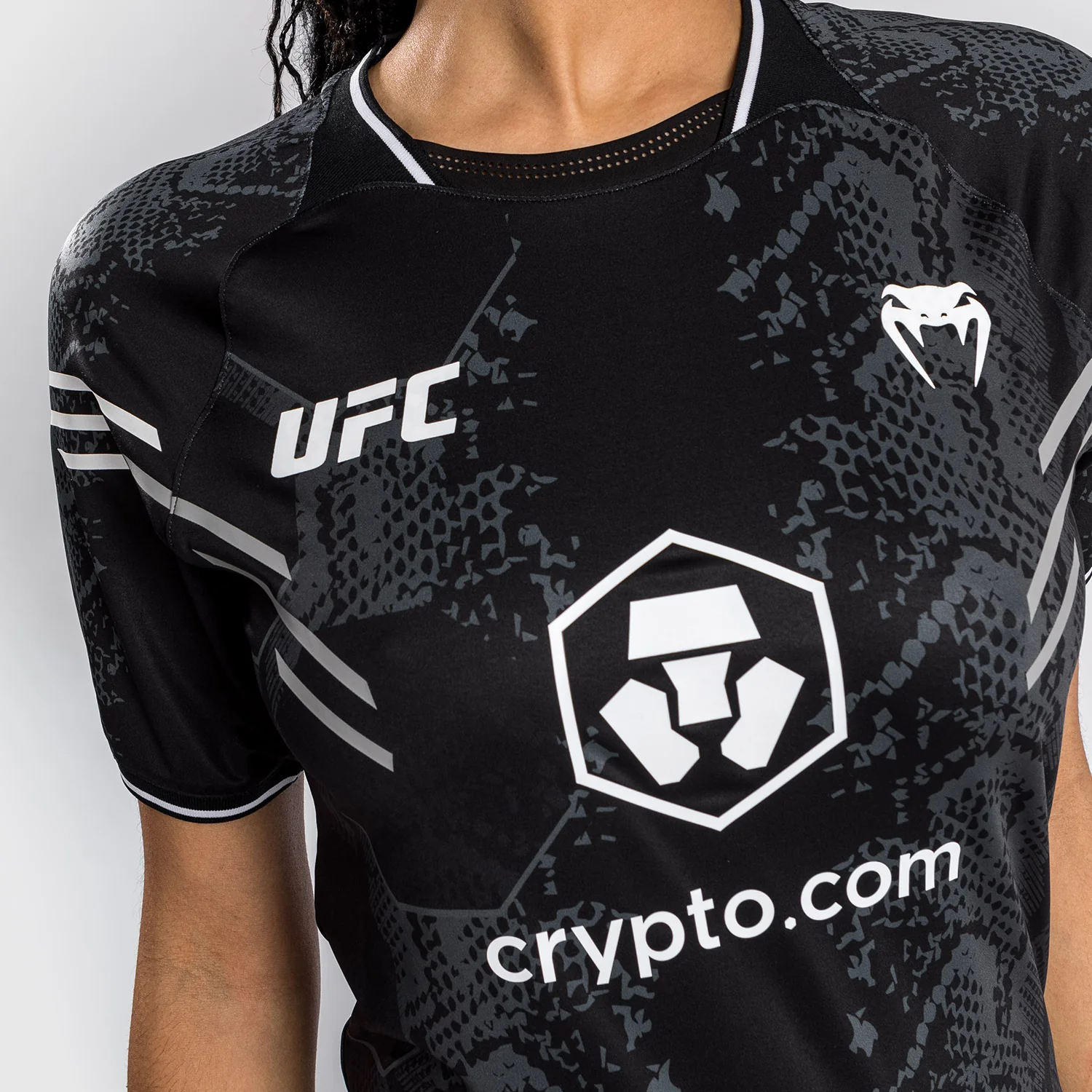 UFC Adrenaline by Venum Personalized Authentic Fight Night Women's Walkout Jersey - Black - Image 9