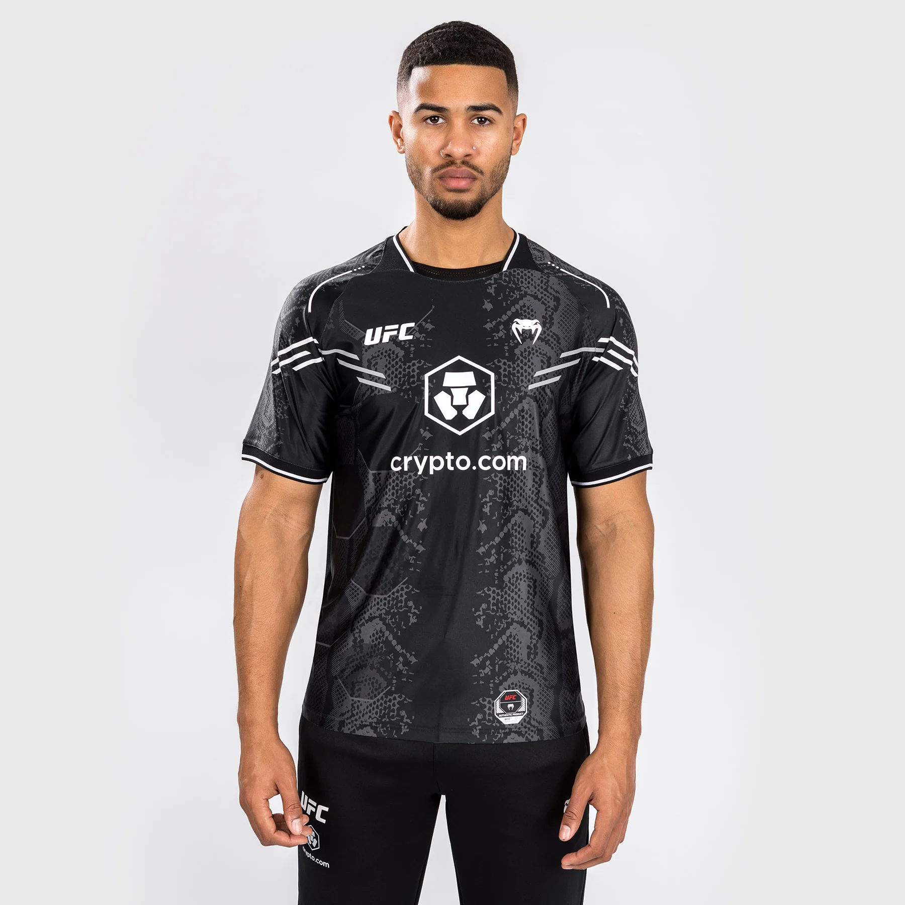 UFC Adrenaline by Venum Personalized Authentic Fight Night Men's Walkout Jersey - Black - Image 2