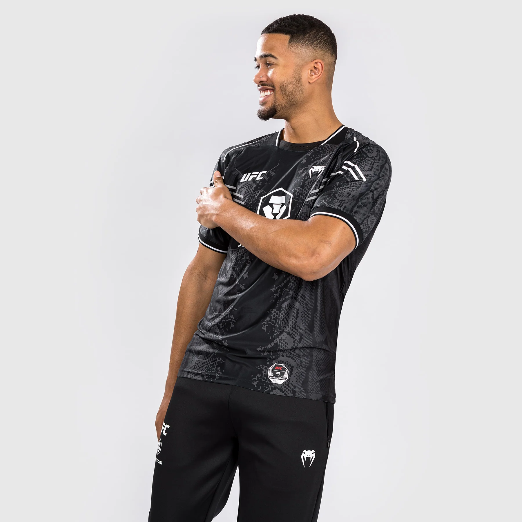 UFC Adrenaline by Venum Personalized Authentic Fight Night Men's Walkout Jersey - Black - Image 3