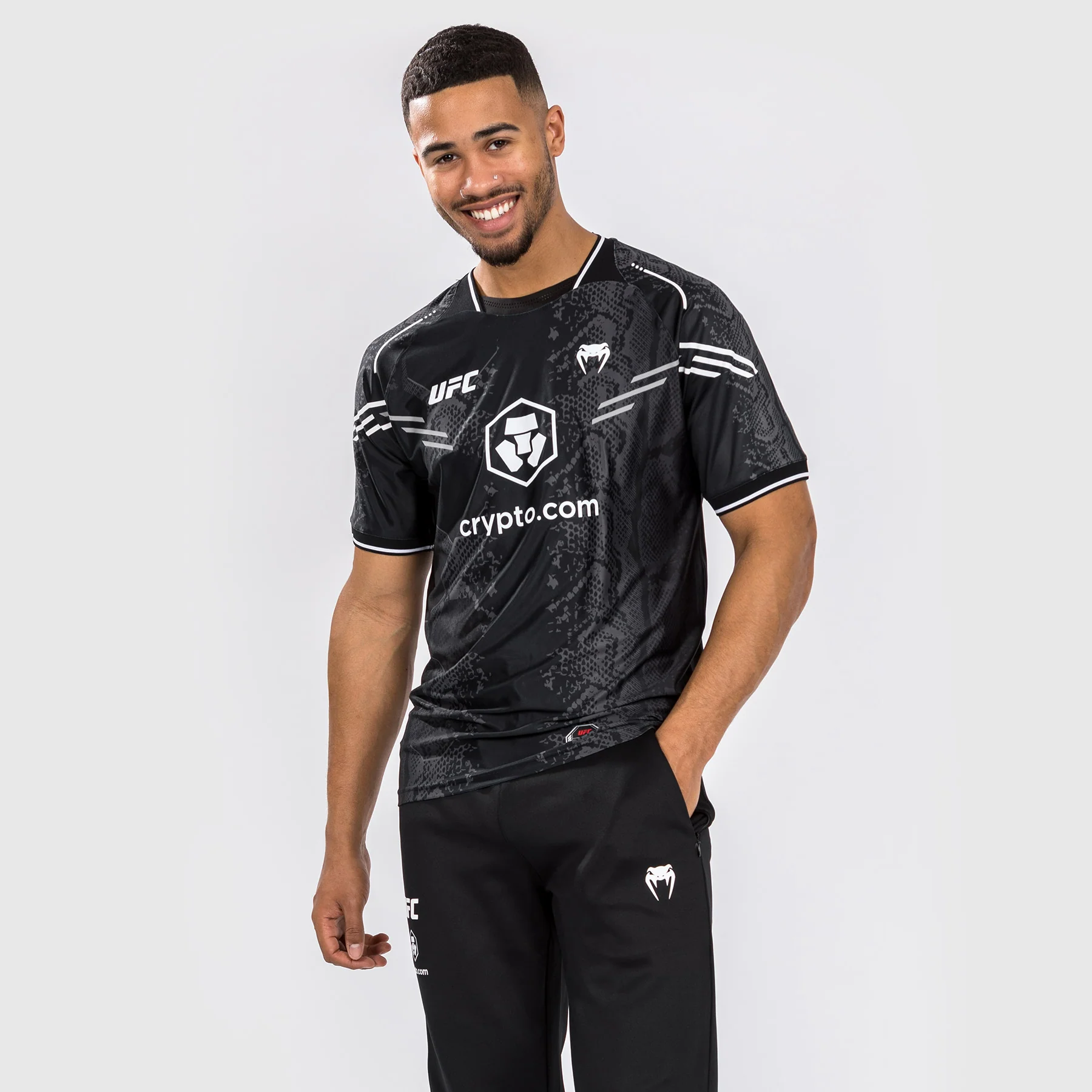UFC Adrenaline by Venum Personalized Authentic Fight Night Men's Walkout Jersey - Black - Image 4