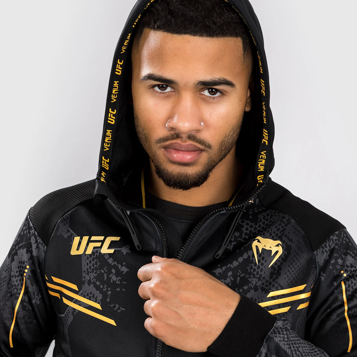 UFC Adrenaline by Venum Authentic Fight Night Men’s Walkout Hoodie - Champion - Image 9