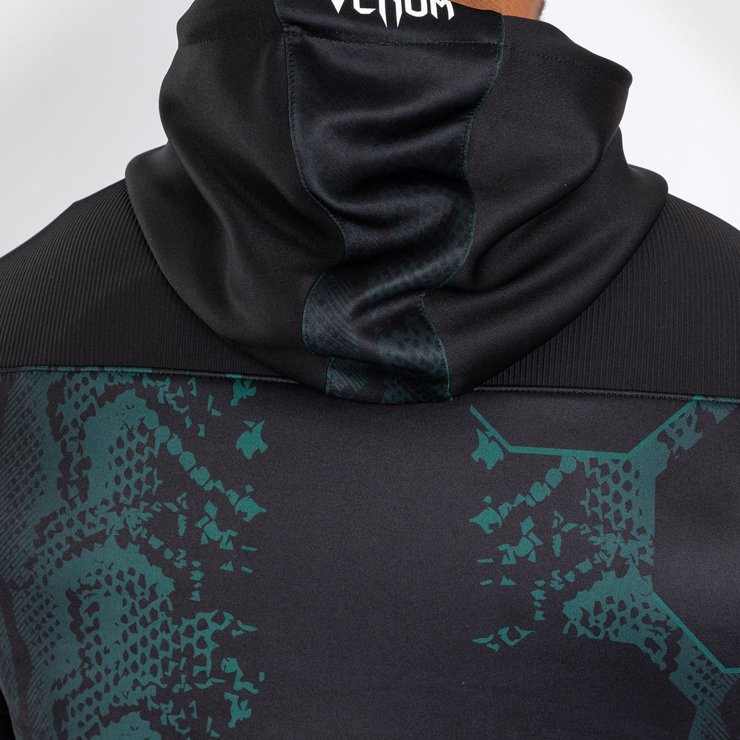 UFC Adrenaline by Venum Authentic Fight Night Men’s Walkout Hoodie - Emerald Edition - Green/Black - Image 8