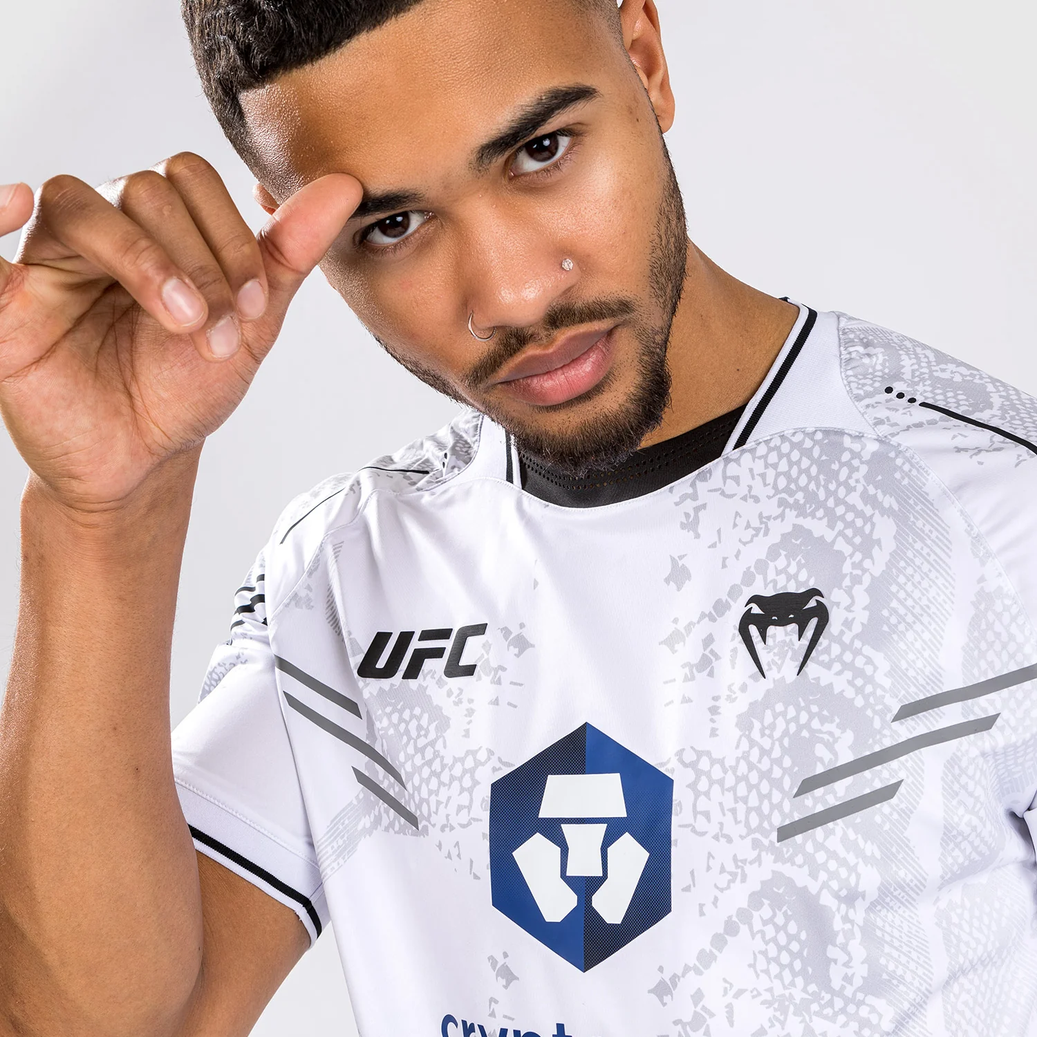 UFC Adrenaline by Venum Authentic Fight Night Men’s Walkout Jersey - White - Image 6