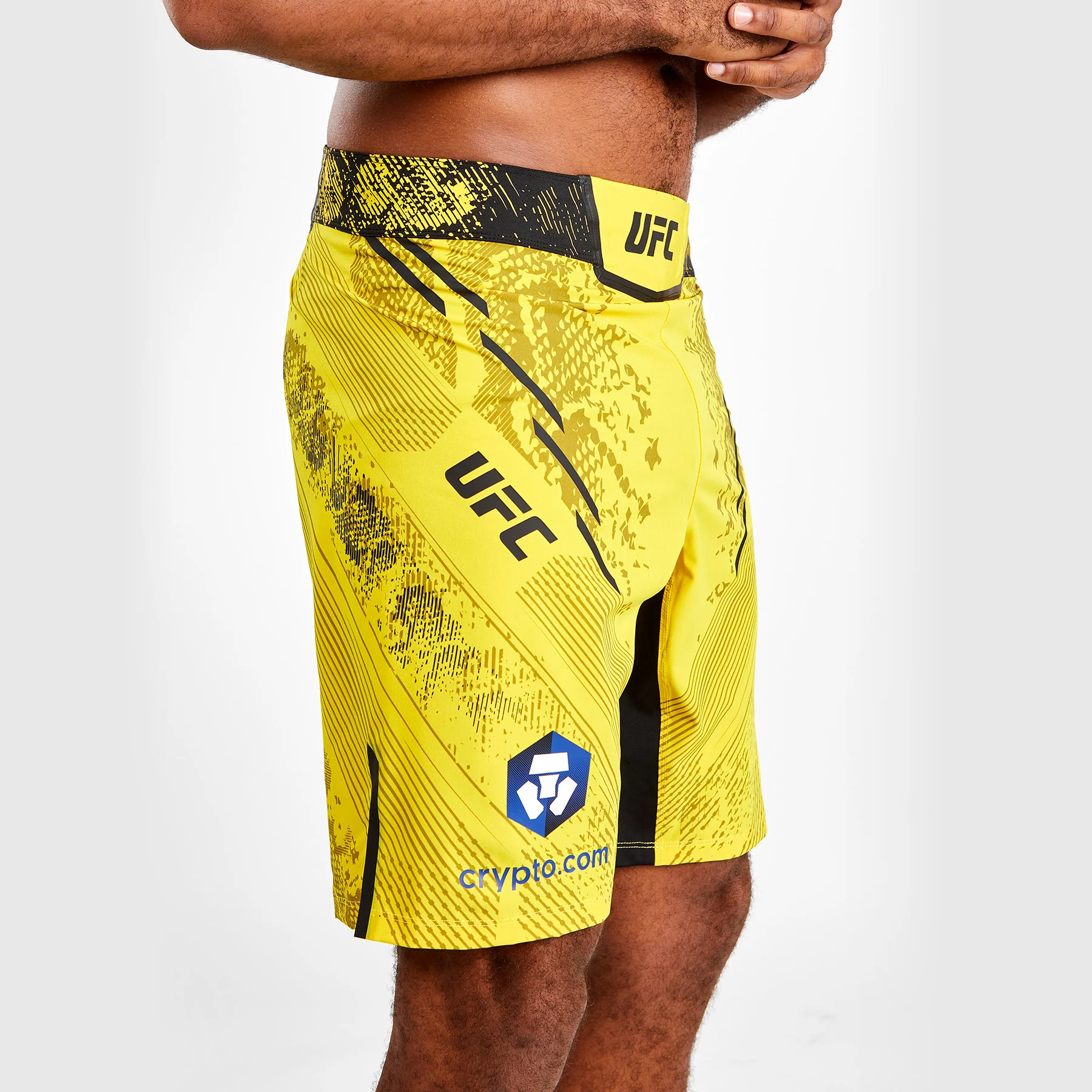 UFC Adrenaline by Venum Authentic Fight Night Men's Fight Short - Long Fit - Yellow - Image 4