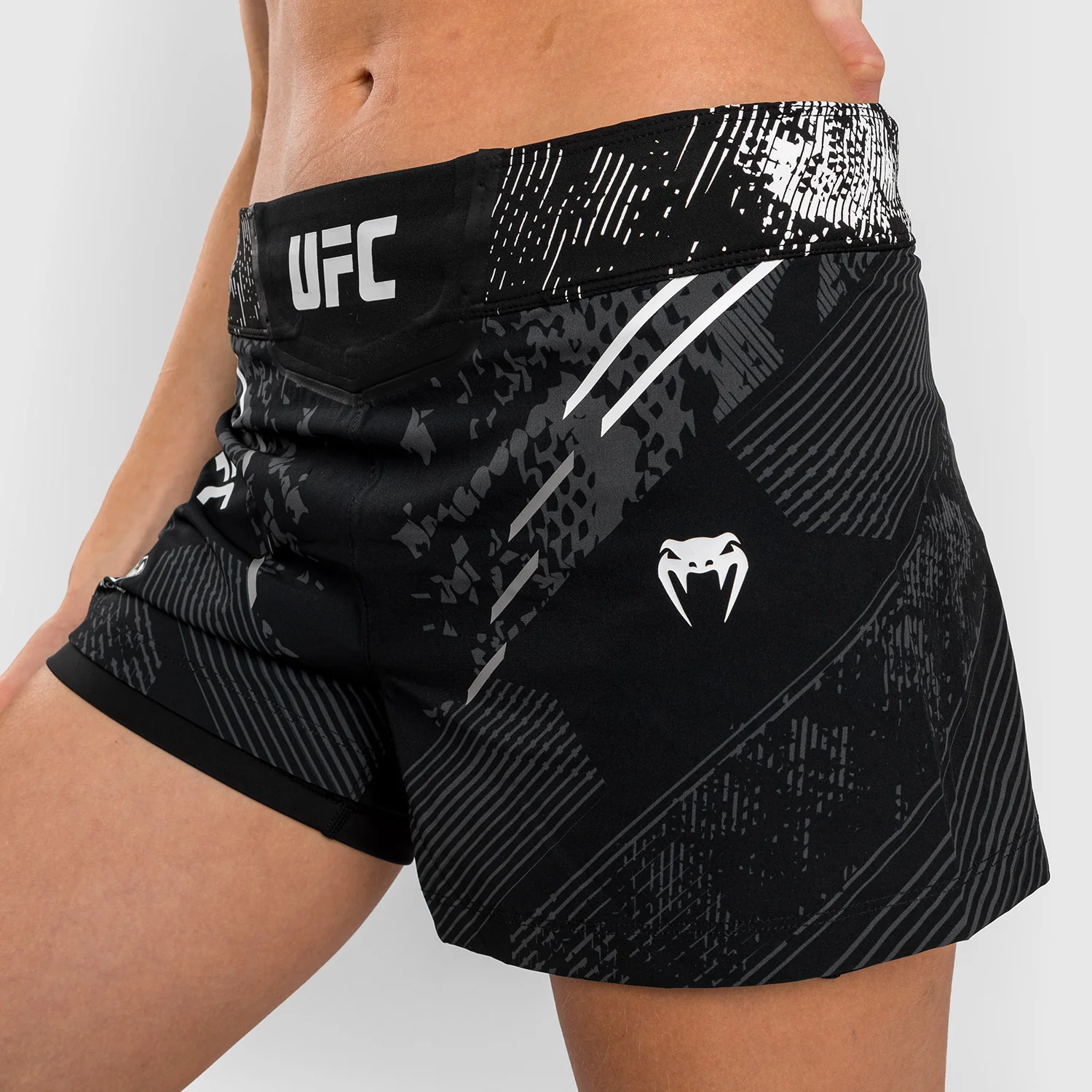 UFC Adrenaline by Venum Authentic Fight Night Women’s Fight Short - Black - Image 8