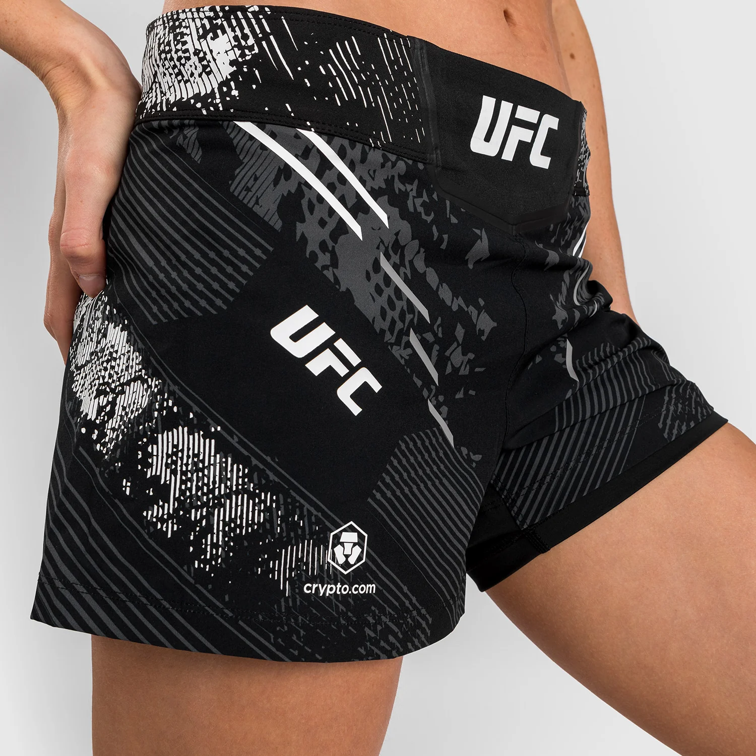 UFC Adrenaline by Venum Authentic Fight Night Women’s Fight Short - Black - Image 9