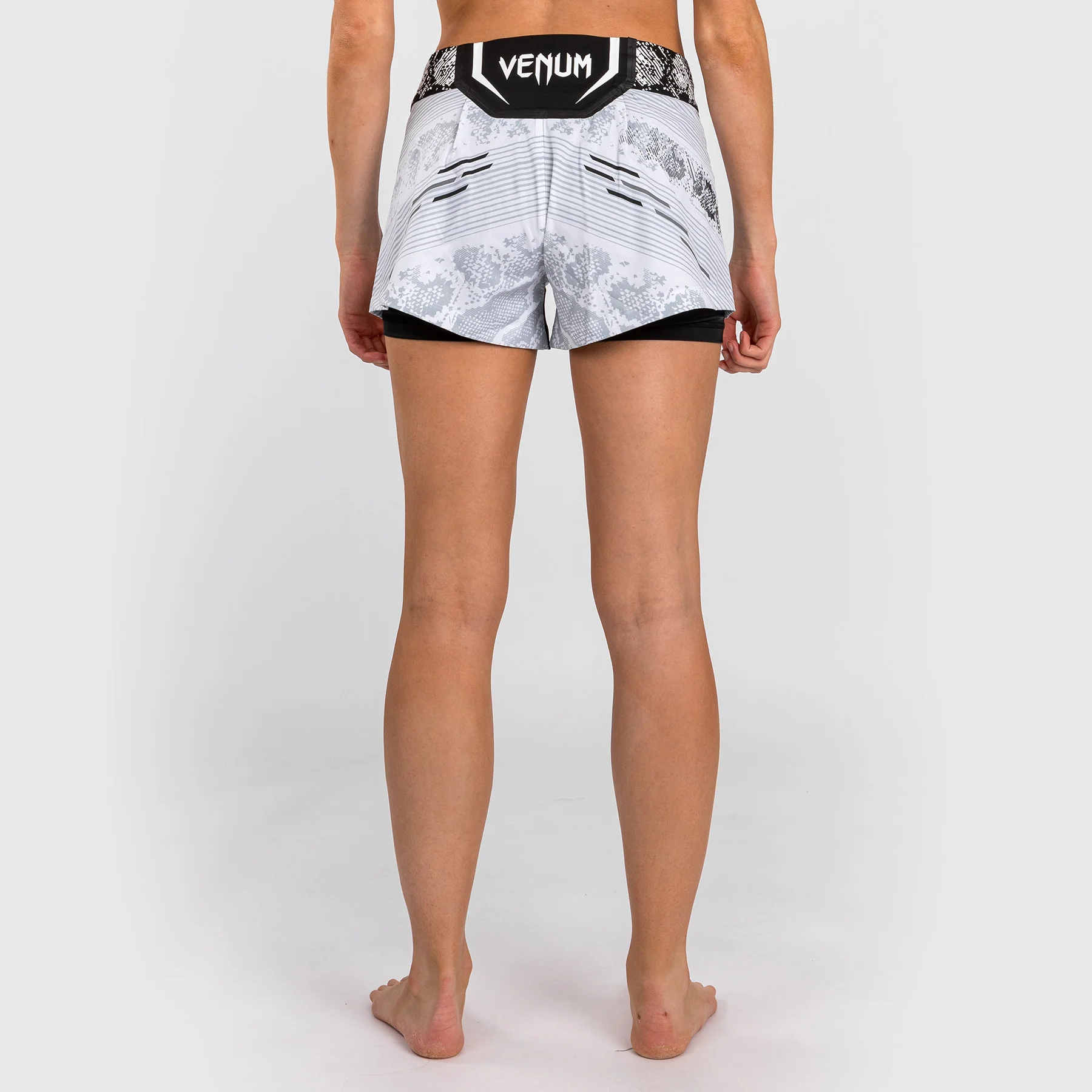 UFC Adrenaline by Venum Authentic Fight Night Women’s Fight Short - White - Image 2