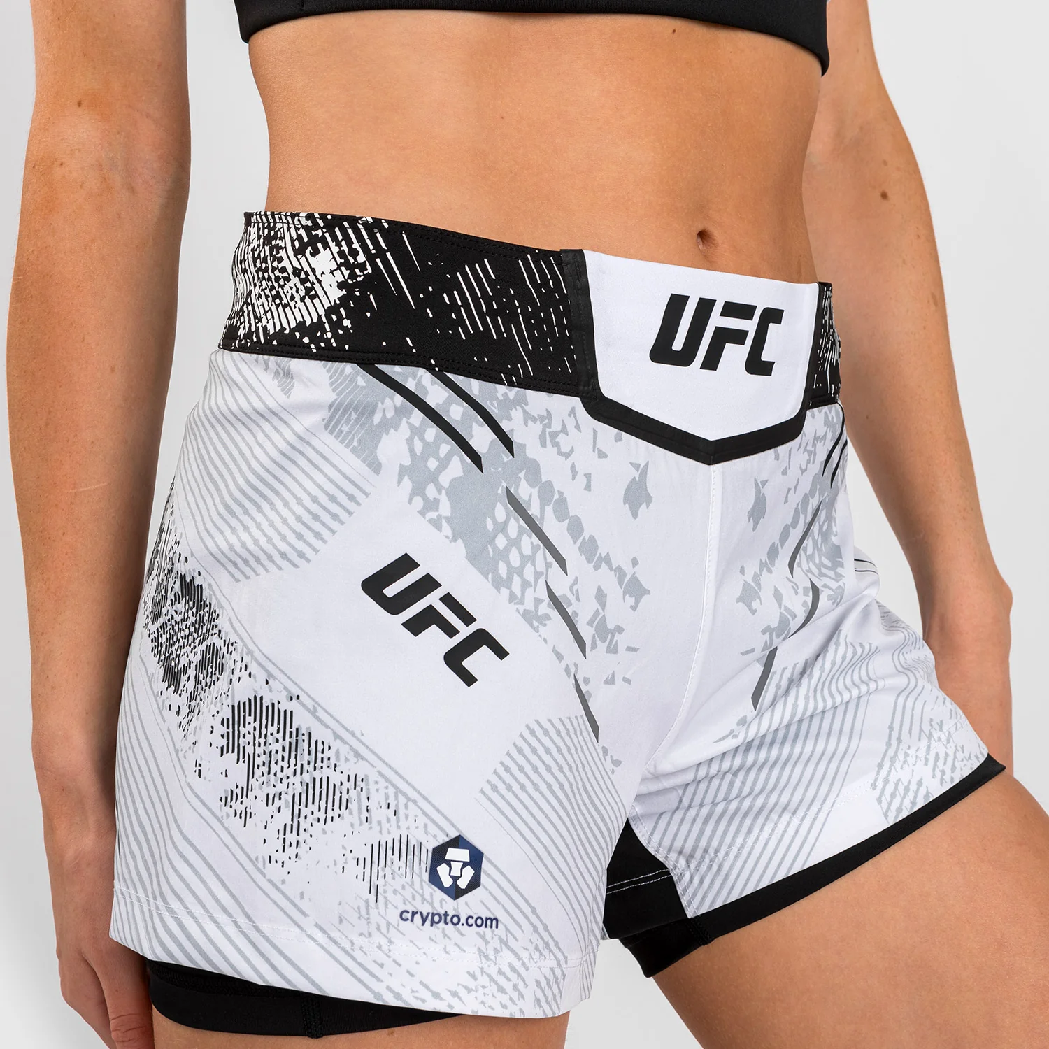 UFC Adrenaline by Venum Authentic Fight Night Women’s Fight Short - White - Image 7