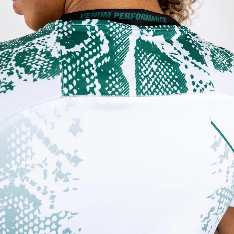 UFC Adrenaline by Venum Authentic Fight Night Women’s Walkout Jersey - Emerald Edition - White/Green - Image 7
