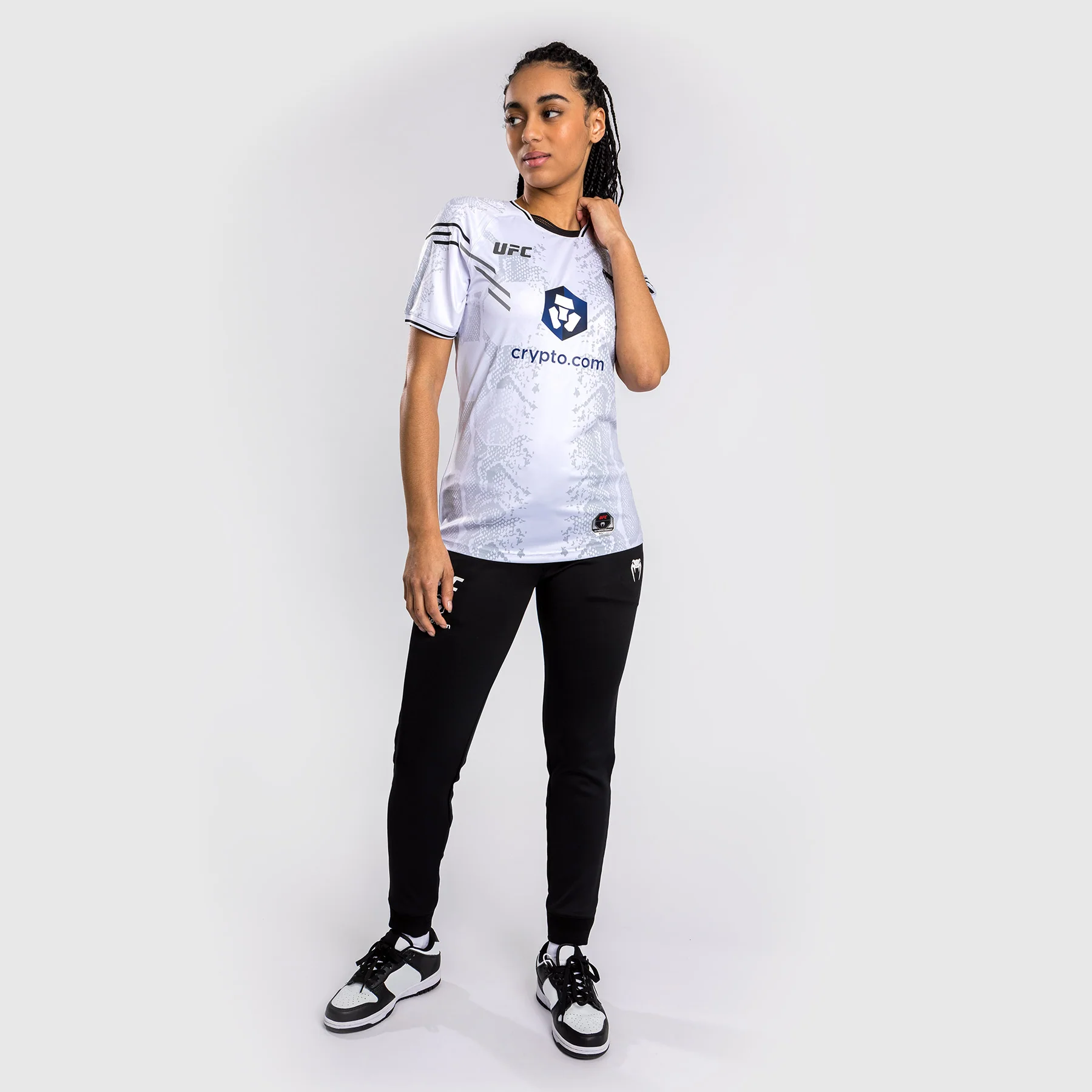 UFC Adrenaline by Venum Authentic Fight Night Women’s Walkout Jersey - White - Image 3
