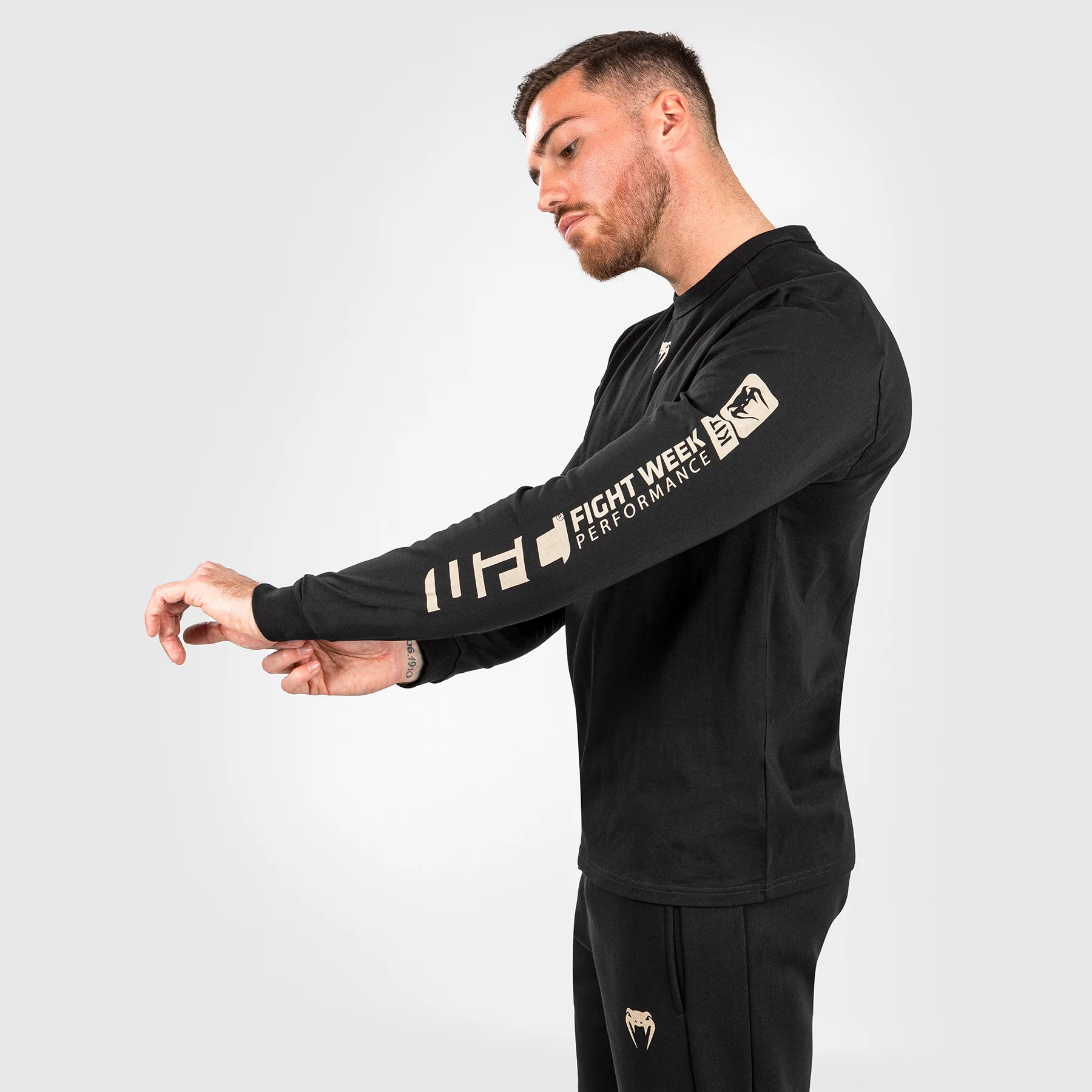 UFC Adrenaline by Venum Fight Week Men’s Long-sleeve T-shirt - Black - Image 5