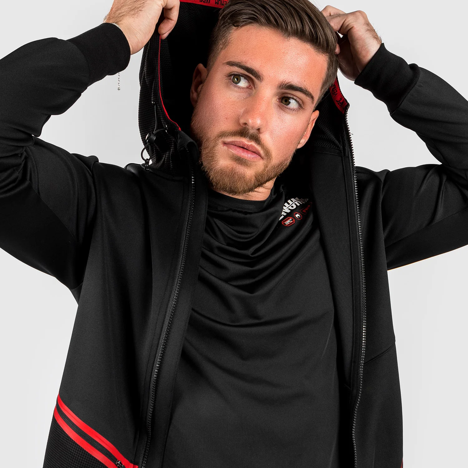 UFC Adrenaline by Venum Fight Week Men’s Zip Hoodie - Black - Image 6
