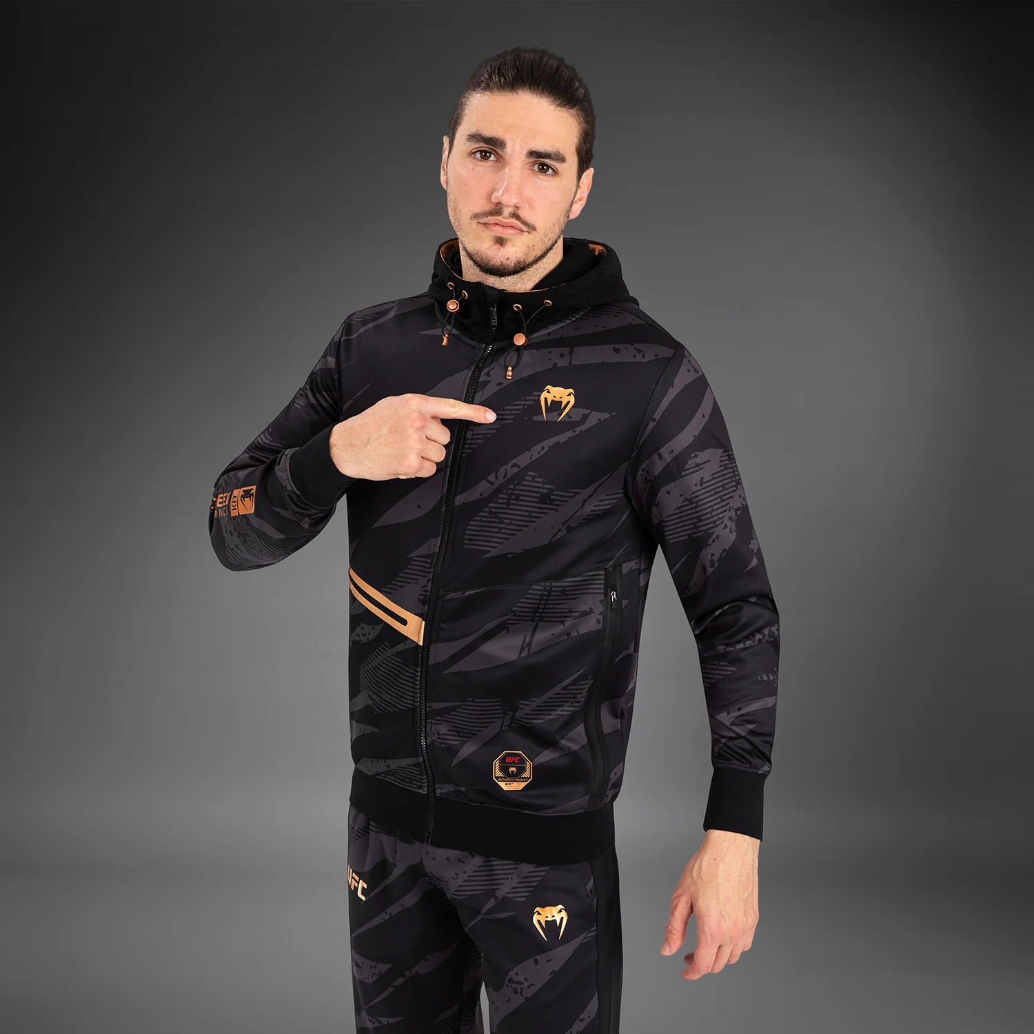 UFC Adrenaline by Venum Fight Week Men’s zip Hoodie - Urban Camo