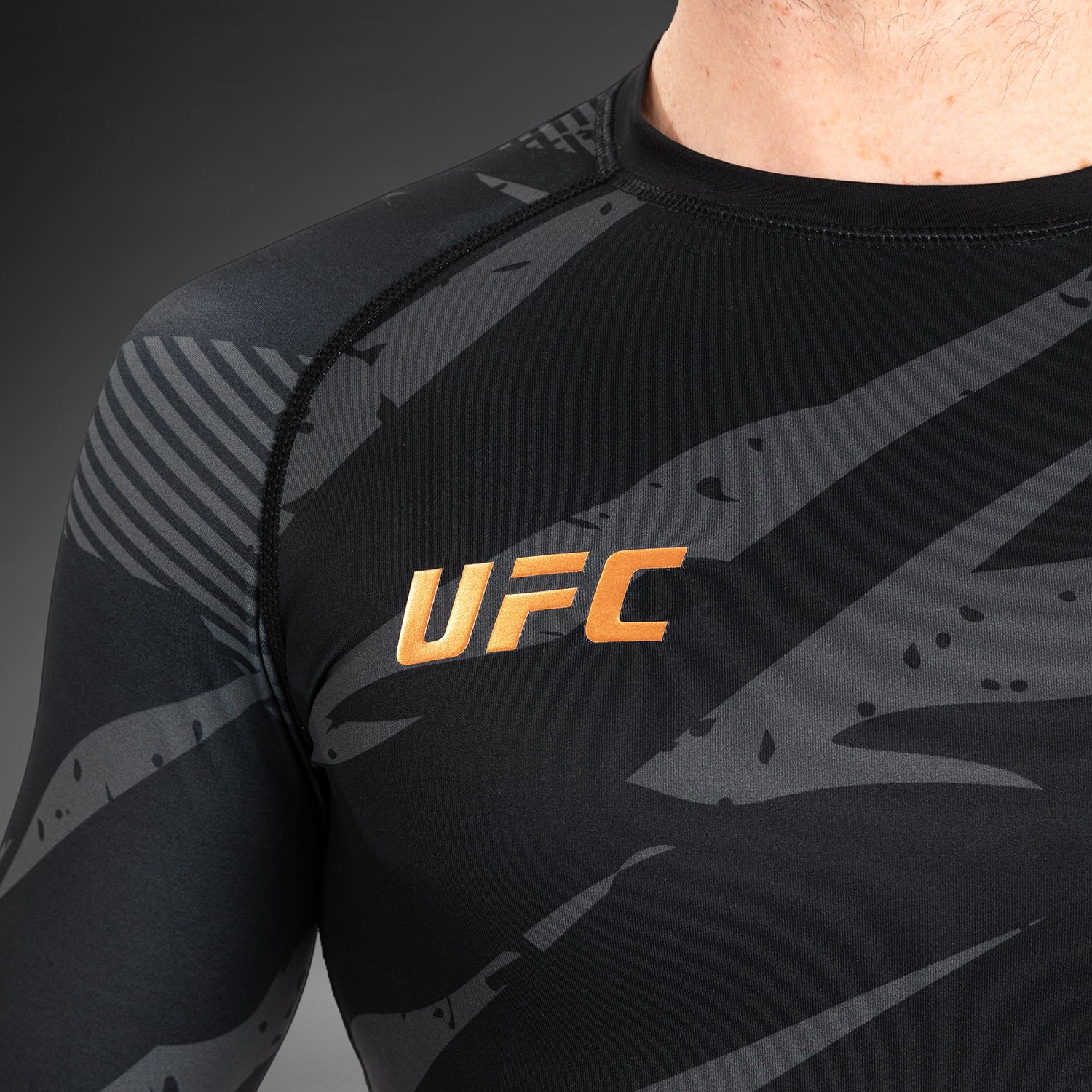 UFC Adrenaline by Venum Fight Week Performance Long Sleeve Rashguard - Urban Camo - Image 3
