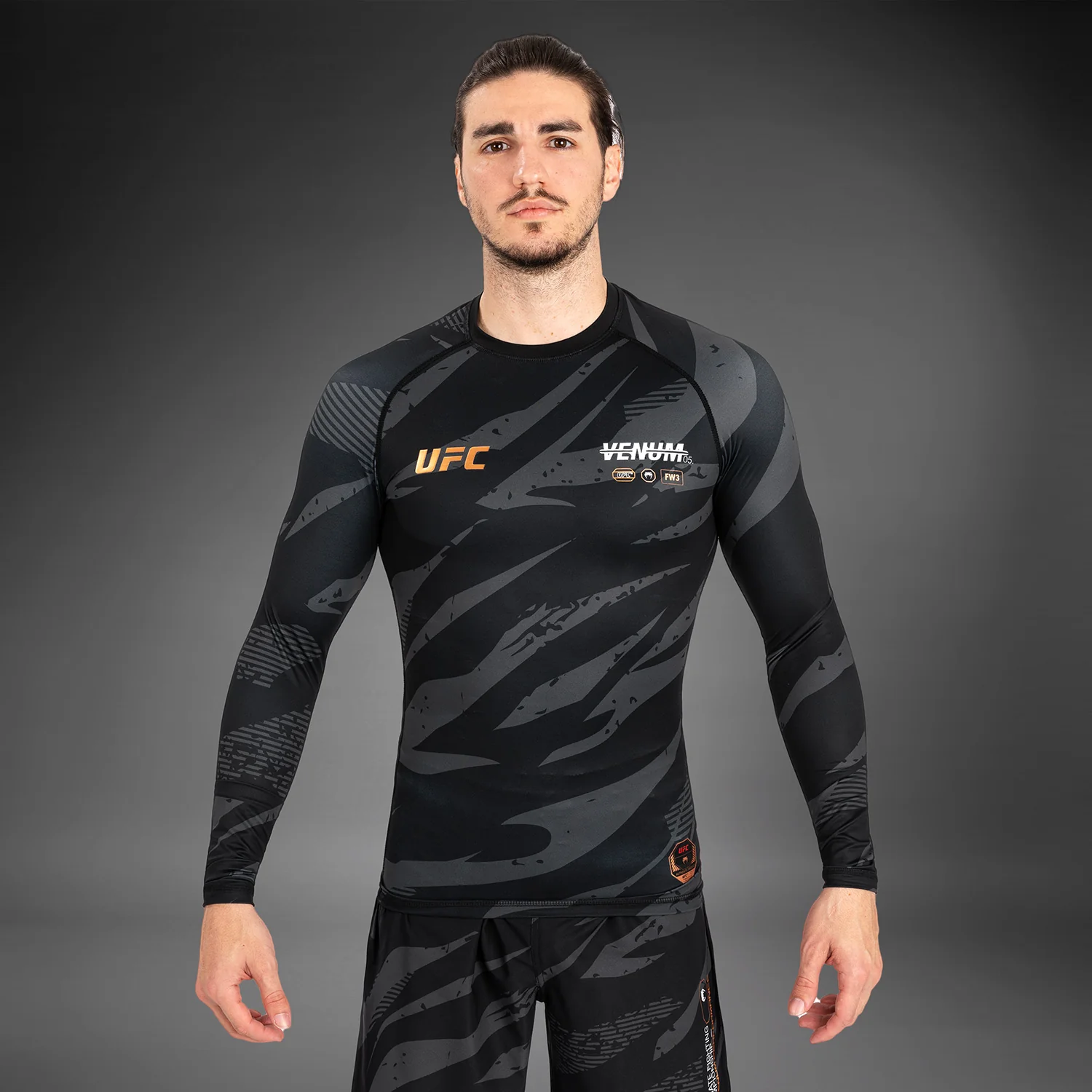 UFC Adrenaline by Venum Fight Week Performance Long Sleeve Rashguard - Urban Camo - Image 7