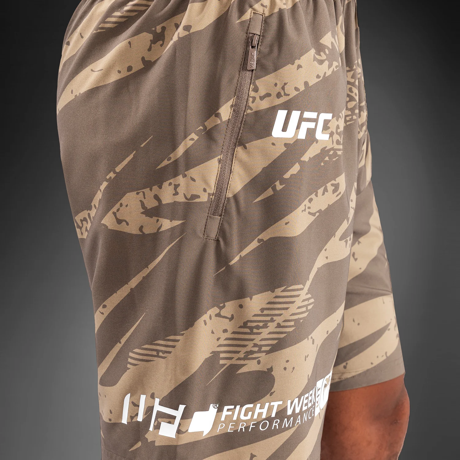 UFC Adrenaline by Venum Fight Week Performance Men’s Shorts - Desert Camo - Image 11