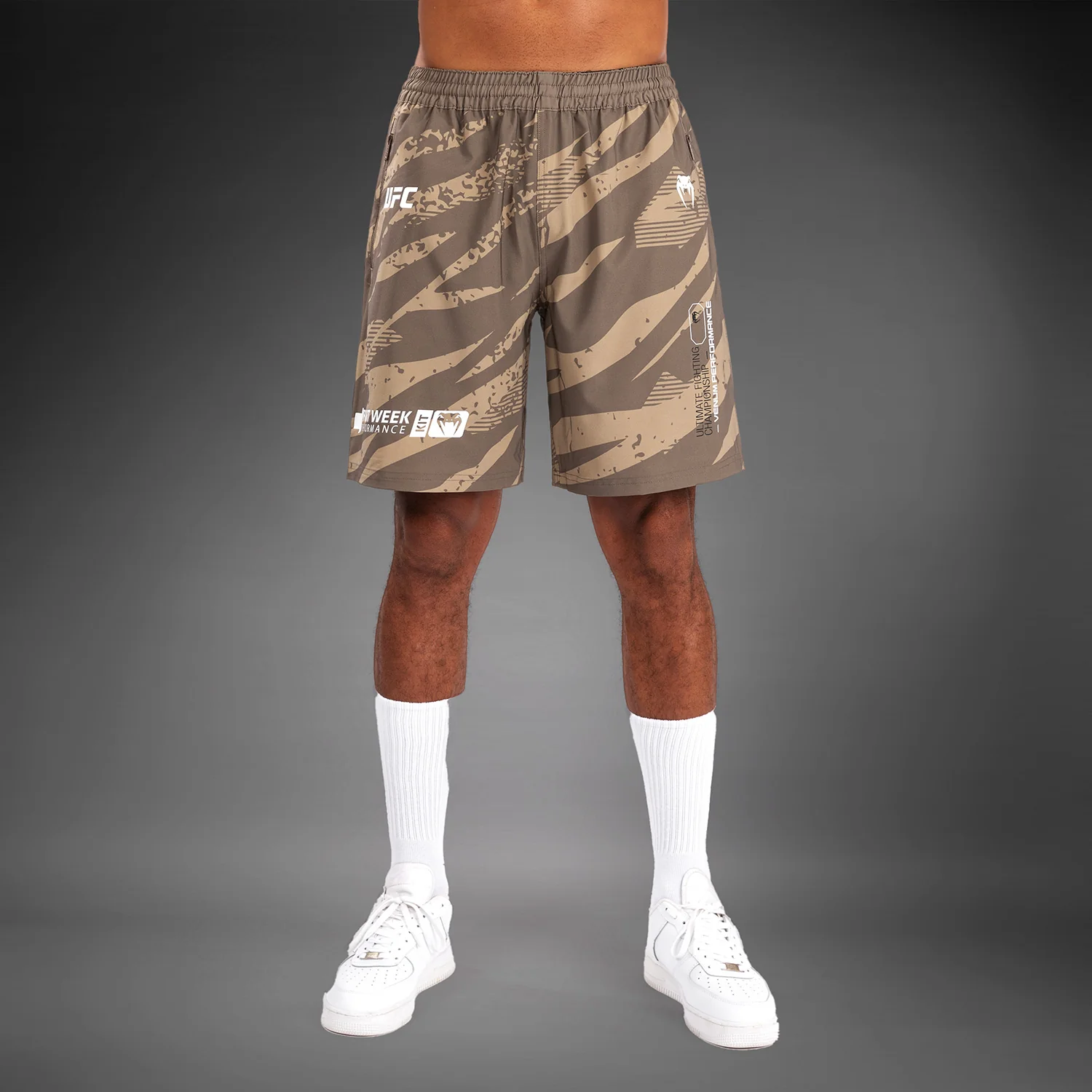 UFC Adrenaline by Venum Fight Week Performance Men’s Shorts - Desert Camo - Image 6