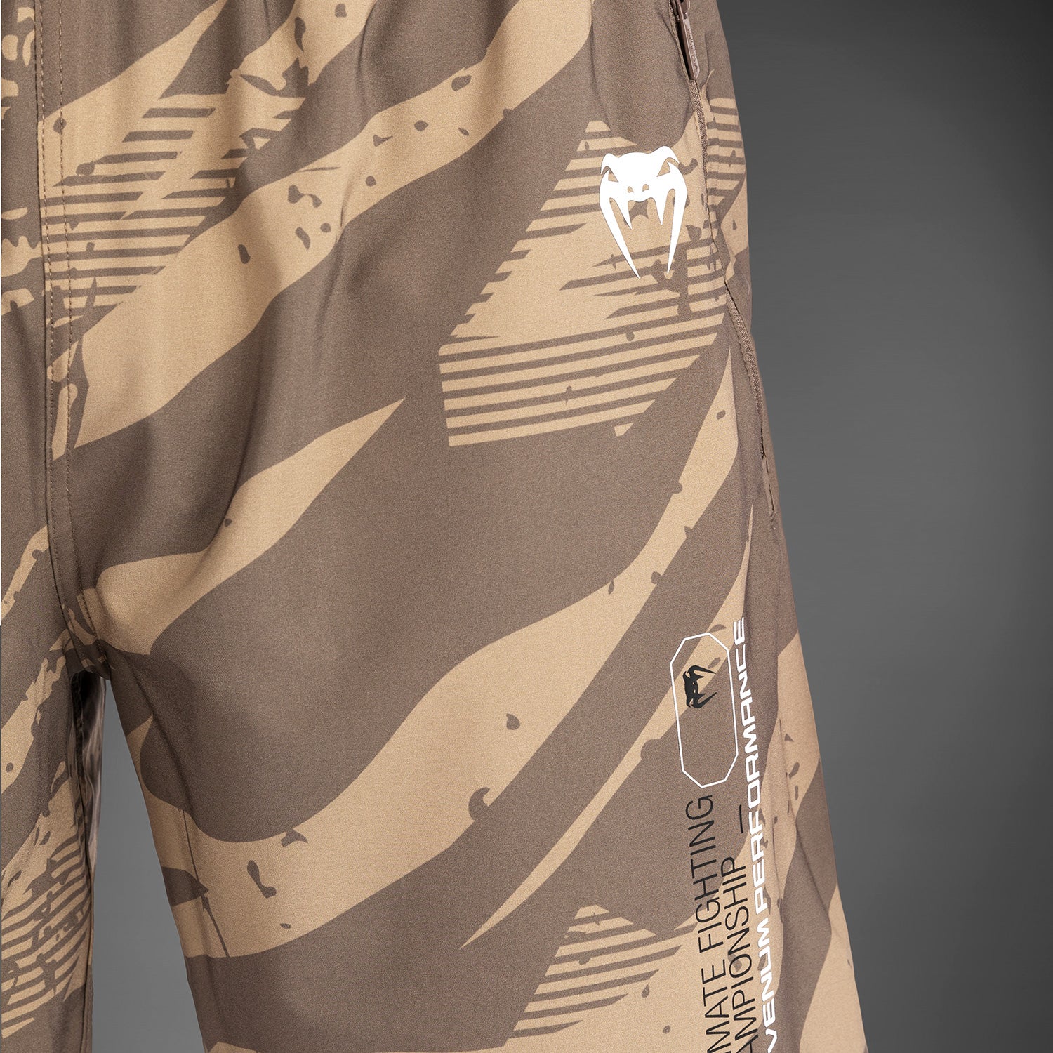 UFC Adrenaline by Venum Fight Week Performance Men’s Shorts - Desert Camo - Image 8