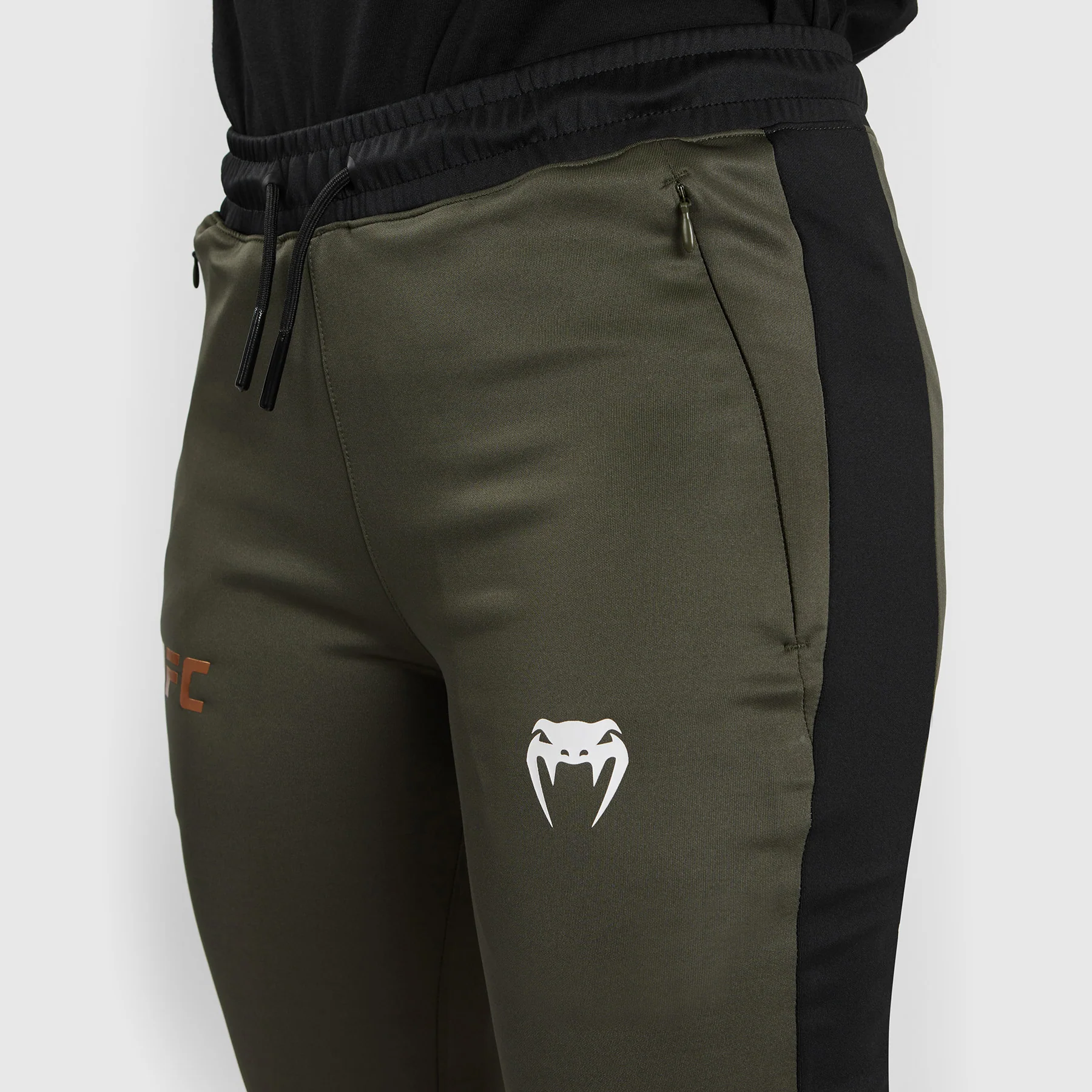 UFC Adrenaline by Venum Fight Week  Women’s Performance Jogging Pants - Khaki/Bronze - Image 8
