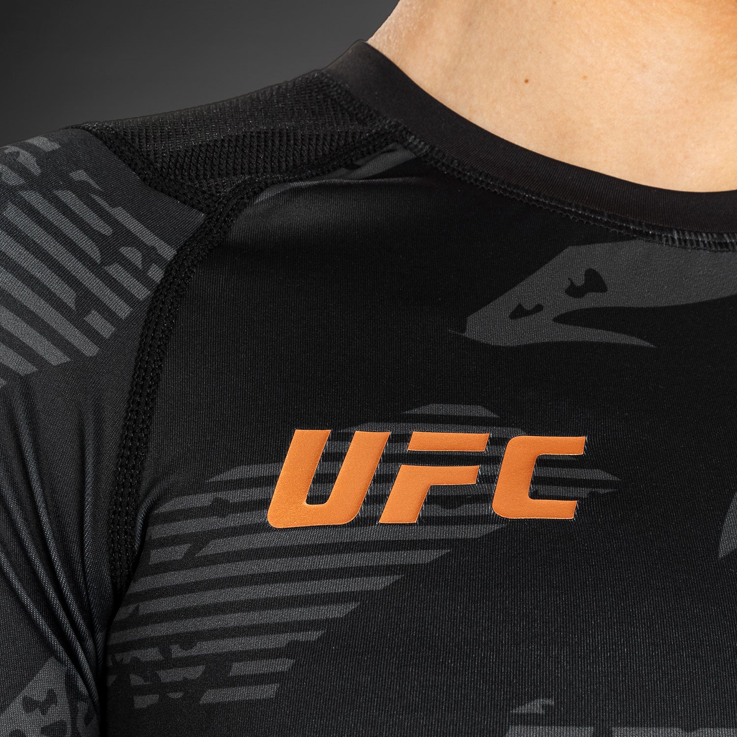 UFC Adrenaline by Venum Fight Week Women’s Performance Long Sleeve Rashguard - Urban Camo - Image 8