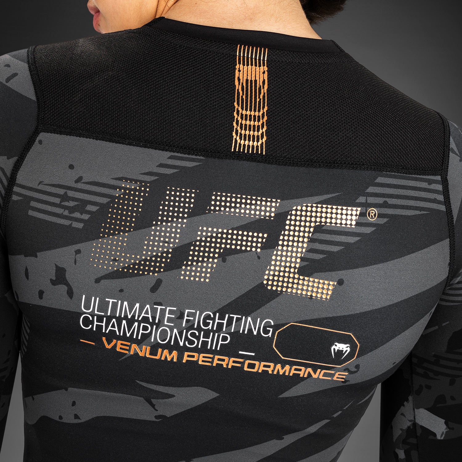 UFC Adrenaline by Venum Fight Week Women’s Performance Long Sleeve Rashguard - Urban Camo - Image 9
