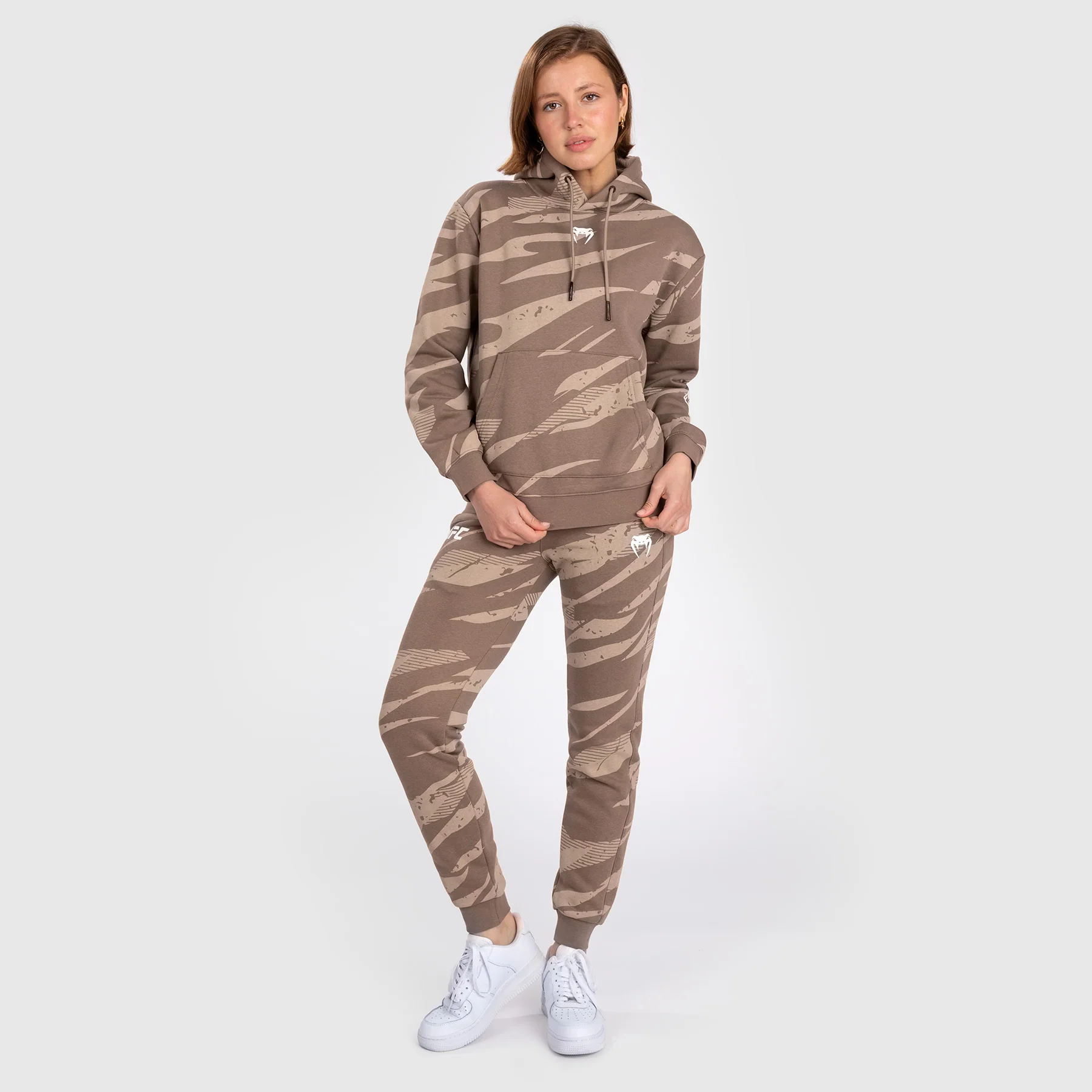 UFC Adrenaline by Venum Fight Week Women’s Pullover Hoodie - Desert Camo - Image 3