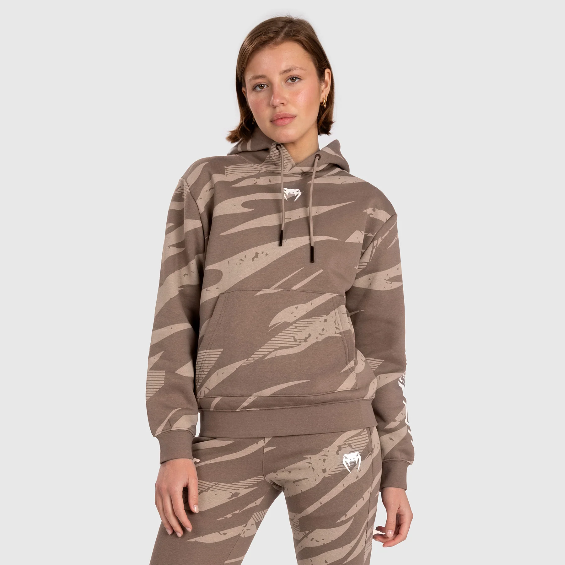UFC Adrenaline by Venum Fight Week Women’s Pullover Hoodie - Desert Camo - Image 5