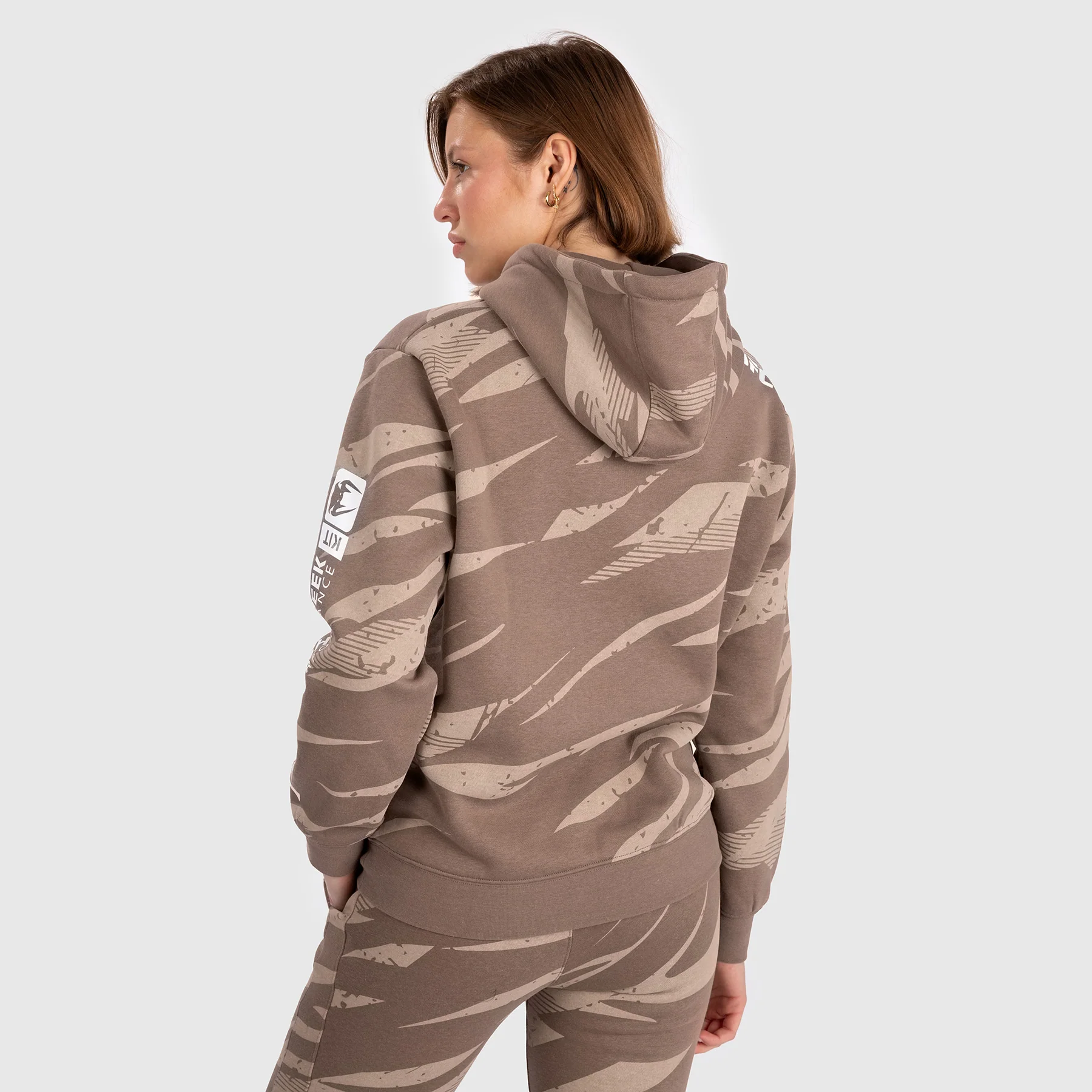 UFC Adrenaline by Venum Fight Week Women’s Pullover Hoodie - Desert Camo - Image 7