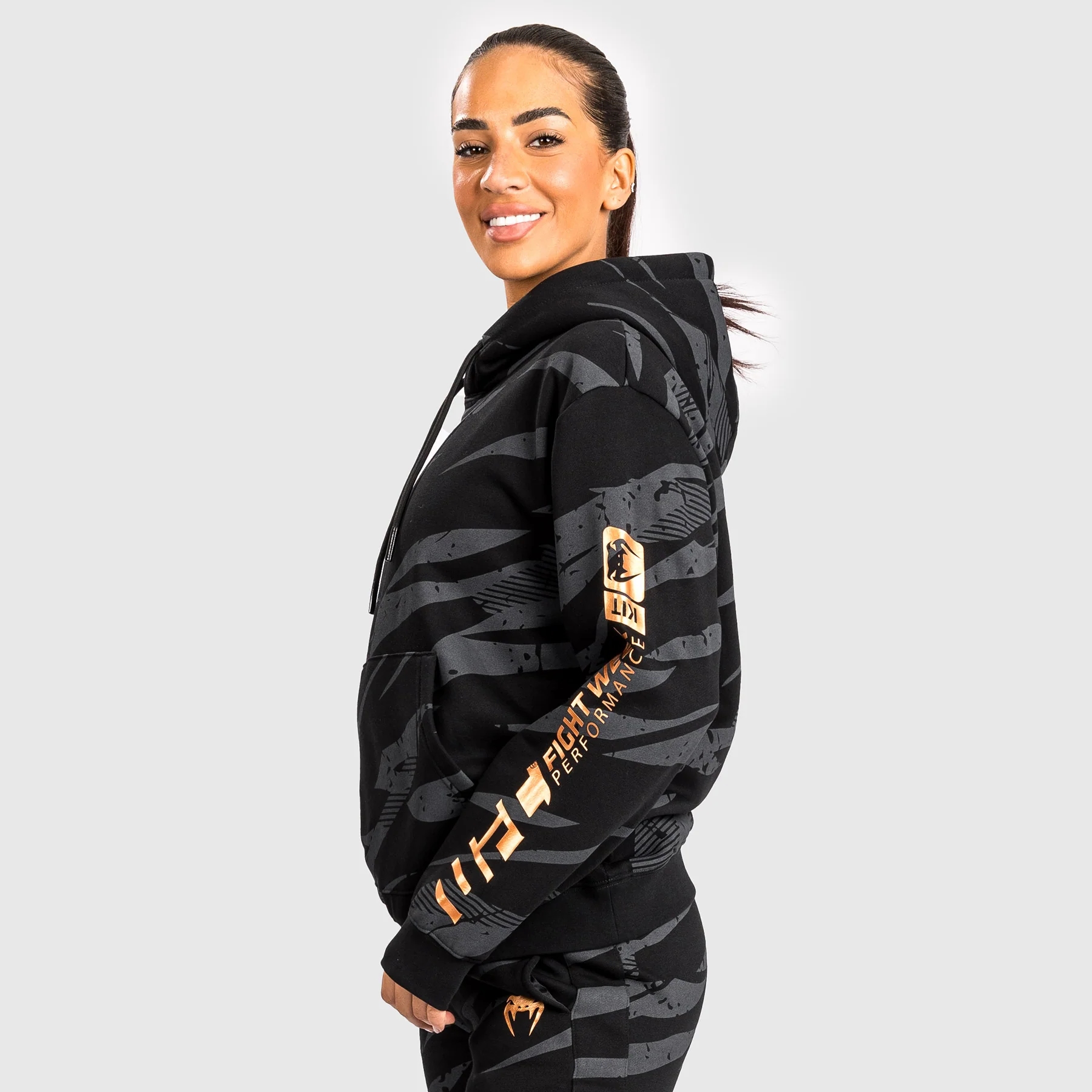 UFC Adrenaline by Venum Fight Week Women’s Pullover Hoodie - Urban Camo - Image 9