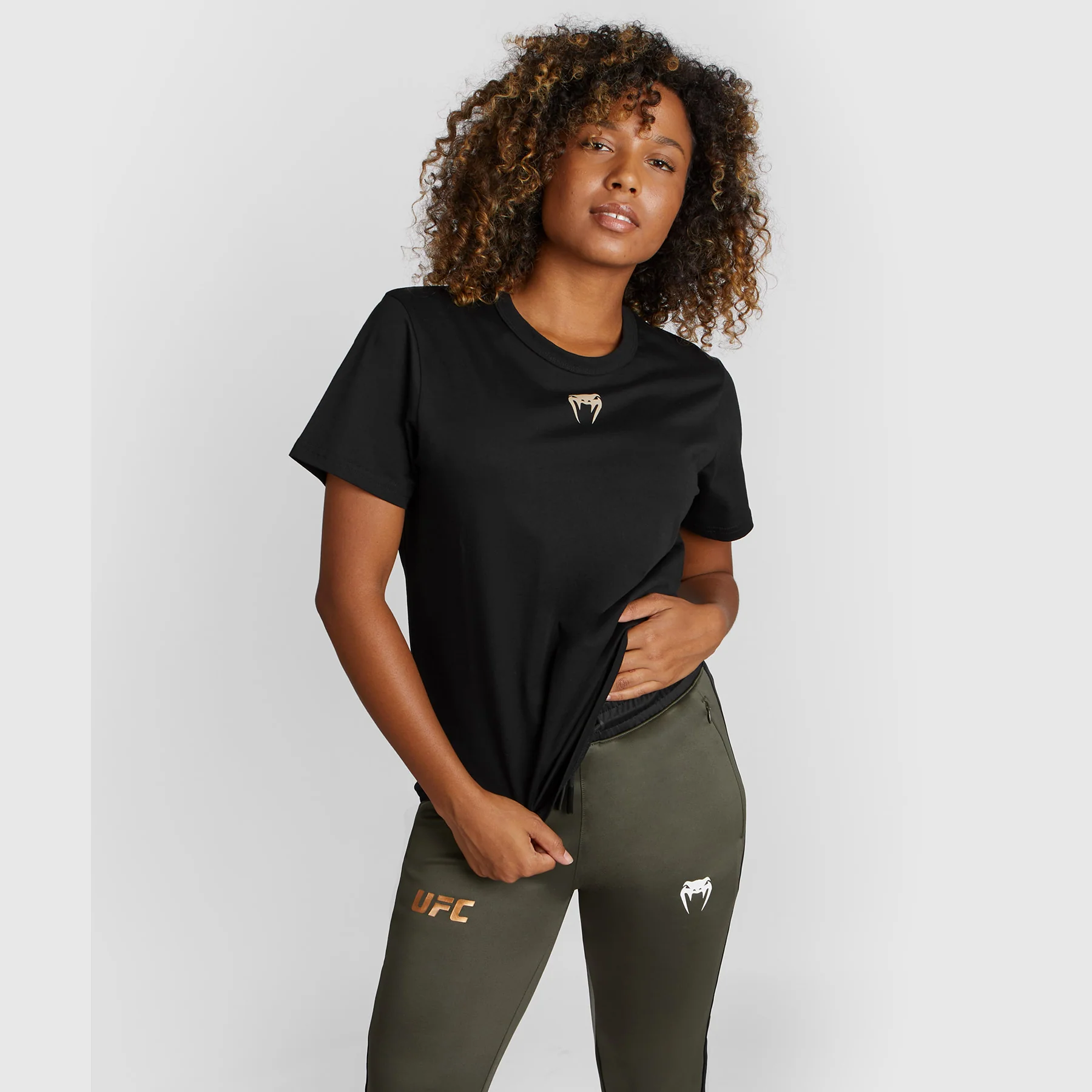 UFC Adrenaline by Venum Fight Week Women’s Short-sleeve Cotton T-shirt - Black - Image 3